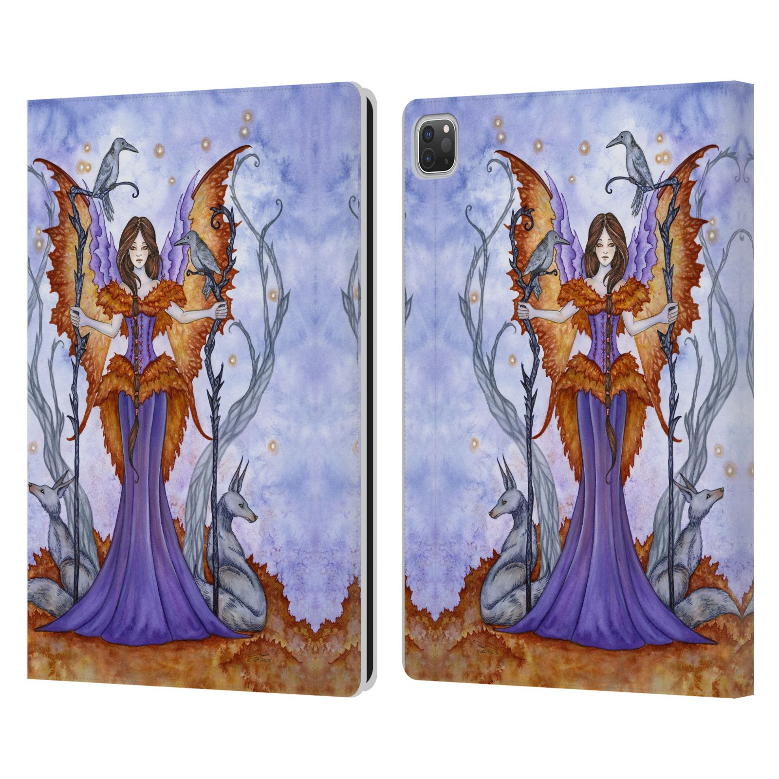 OFFICIAL AMY BROWN ELEMENTAL FAIRIES LEATHER BOOK CASE FOR APPLE iPAD - Picture 15 of 20