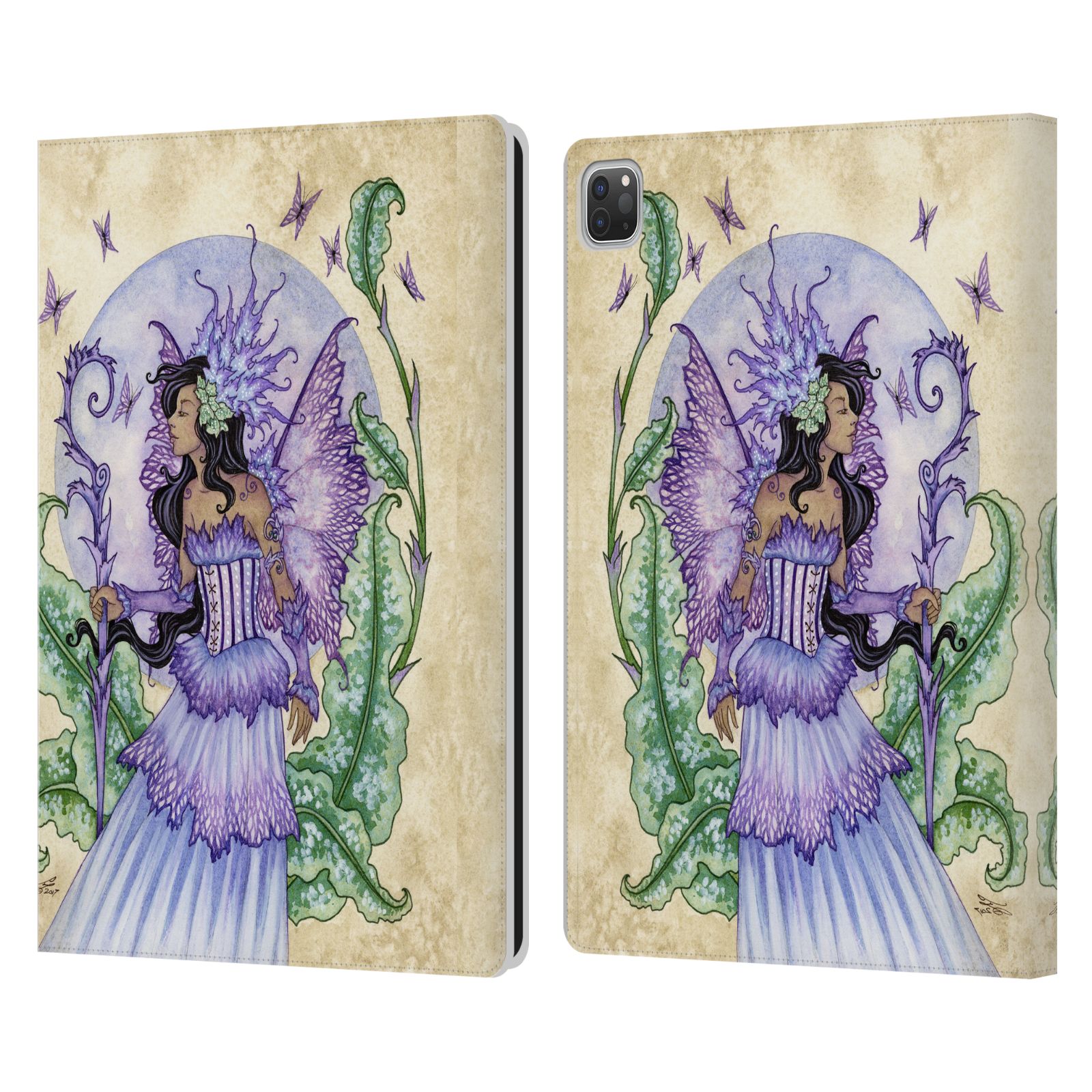OFFICIAL AMY BROWN ELEMENTAL FAIRIES LEATHER BOOK CASE FOR APPLE iPAD - Picture 17 of 20
