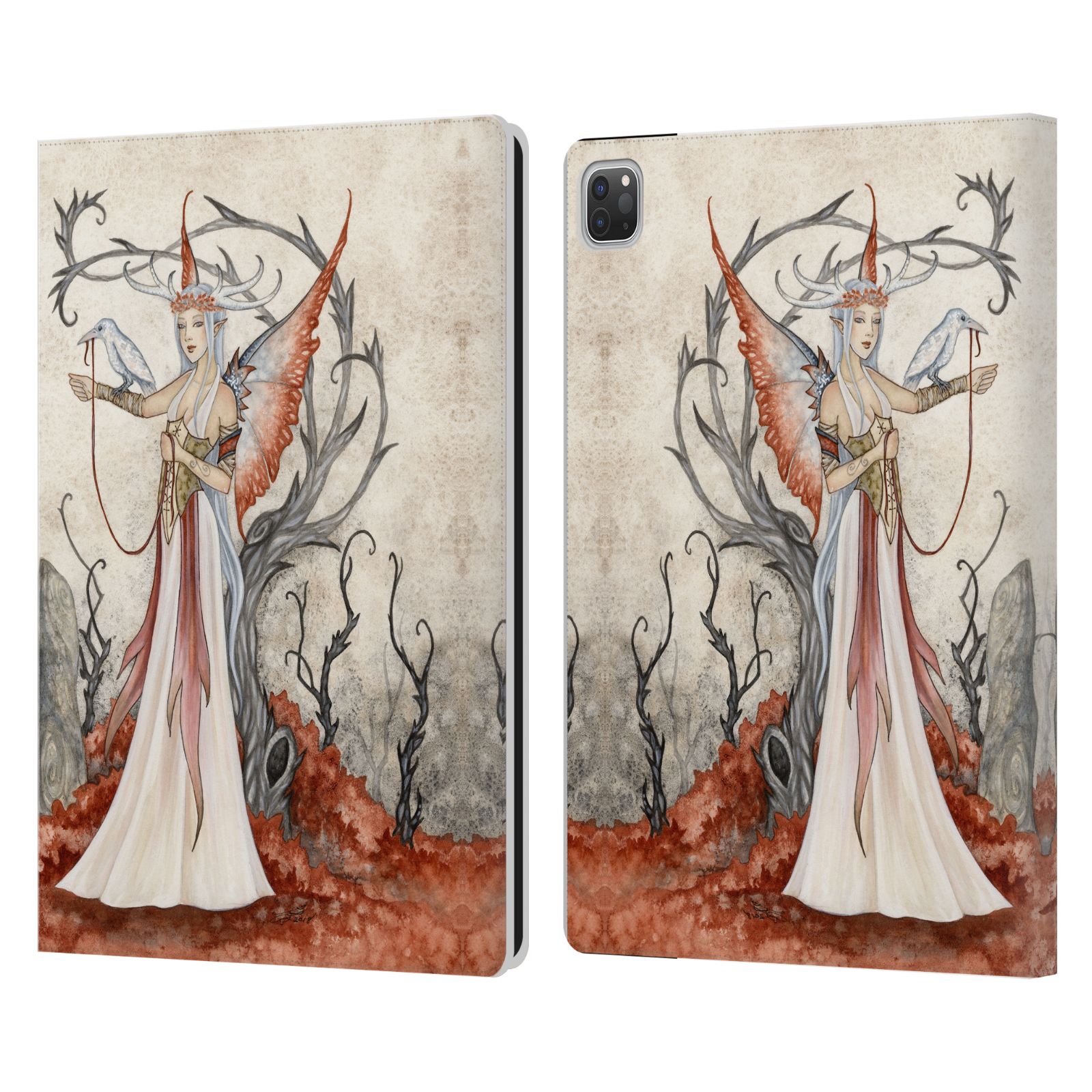 OFFICIAL AMY BROWN ELEMENTAL FAIRIES LEATHER BOOK CASE FOR APPLE iPAD - Picture 19 of 20