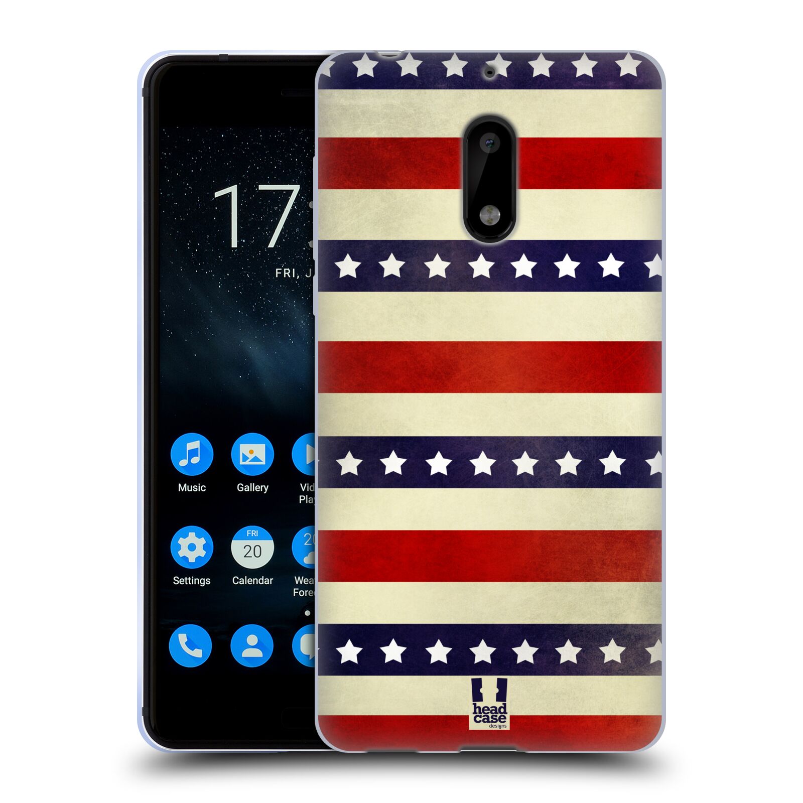 HEAD CASE DESIGNS AMERICANA DESIGN USA SOFT GEL CASE FOR NOKIA PHONES 1