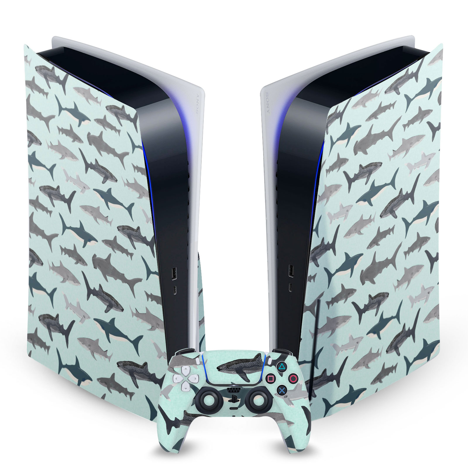 ANDREA LAUREN DESIGN ART MIX VINYL SKIN DECAL FOR SONY PS5 DISC EDITION BUNDLE