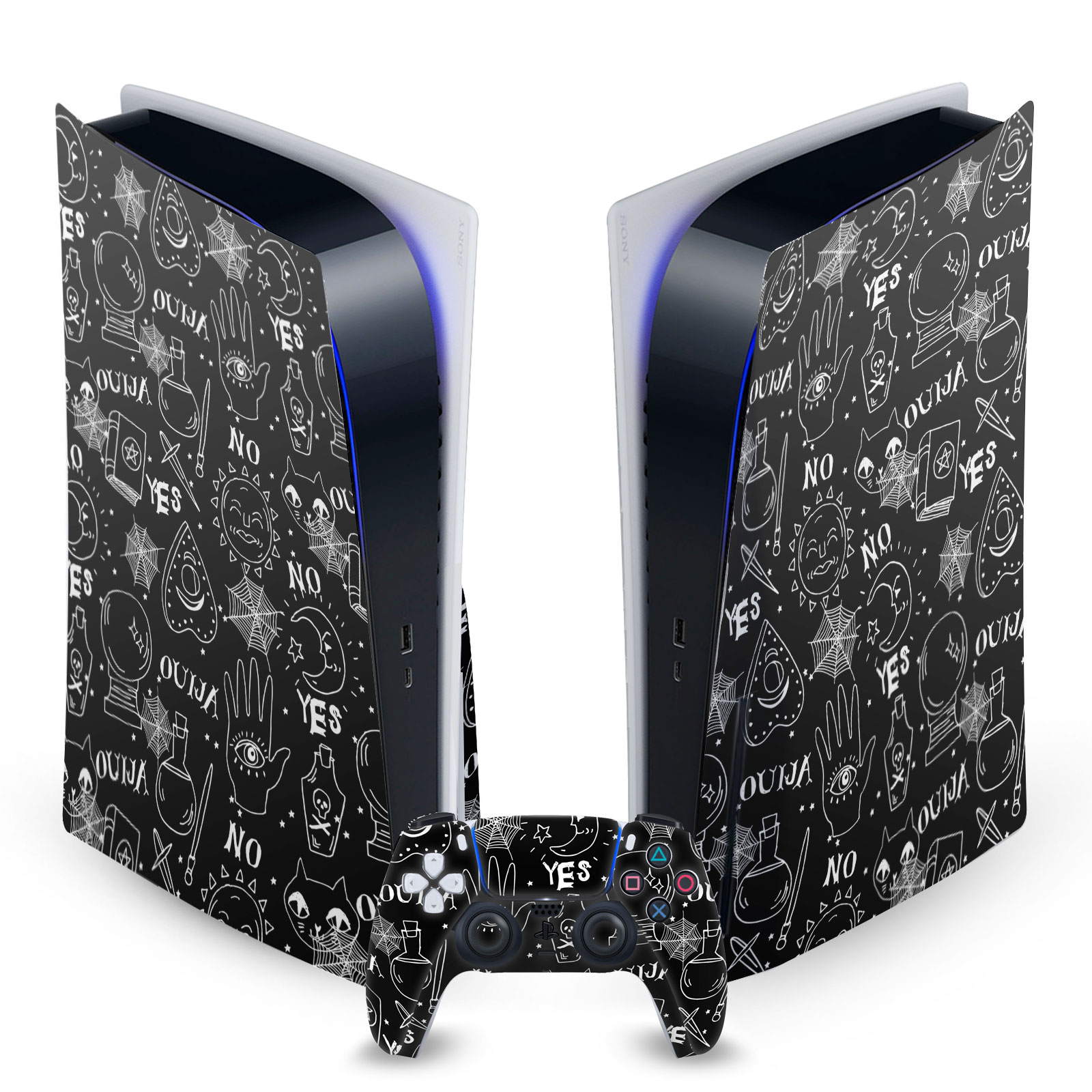 ANDREA LAUREN DESIGN ART MIX VINYL SKIN DECAL FOR SONY PS5 DISC EDITION BUNDLE