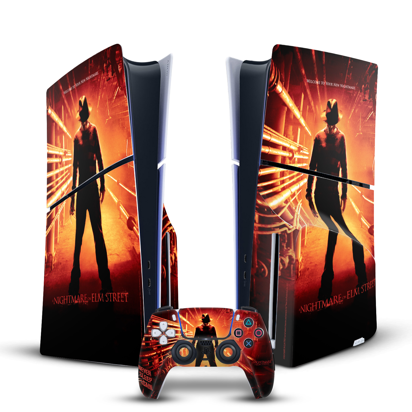 A NIGHTMARE ON ELM STREET (2010) GRAPHICS VINYL SKIN FOR PS5 SLIM DISC BUNDLE