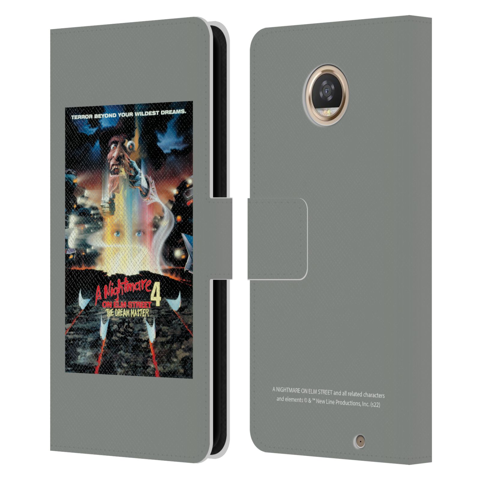 A NIGHTMARE ON ELM STREET 4 THE DREAM MASTER GRAPHICS LEATHER BOOK CASE MOTOROLA - Picture 8 of 8