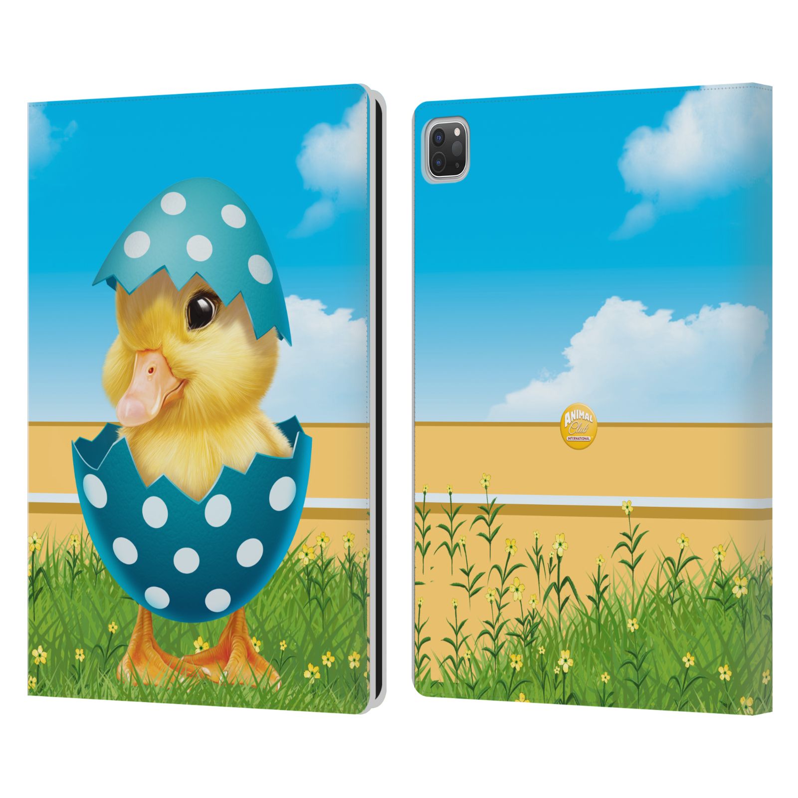 ANIMAL CLUB INTERNATIONAL EASTER DUCKLINGS LEATHER BOOK CASE FOR APPLE iPAD - Picture 7 of 11