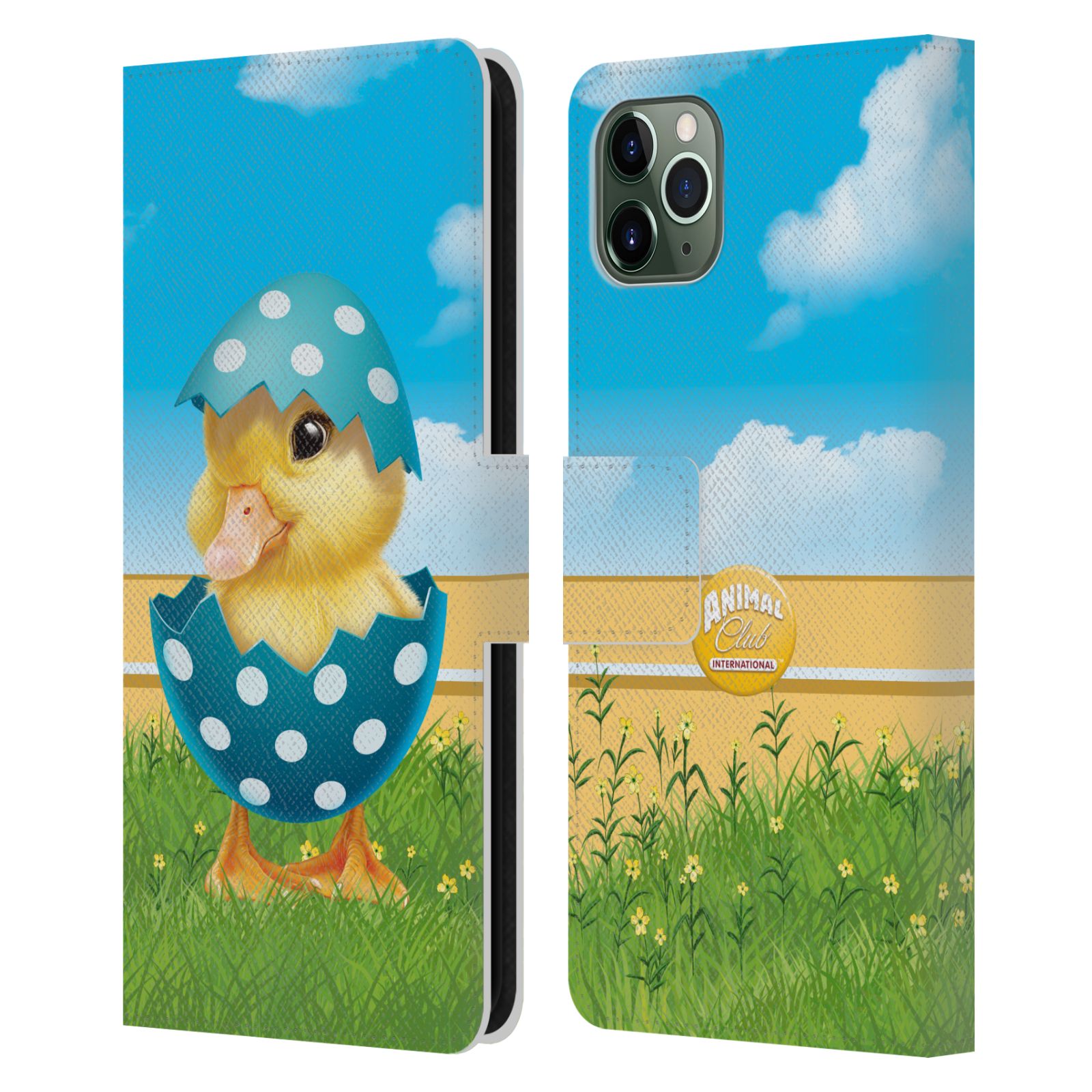 ANIMAL CLUB INTERNATIONAL EASTER DUCKLINGS LEATHER BOOK CASE FOR APPLE iPHONE - Picture 7 of 11
