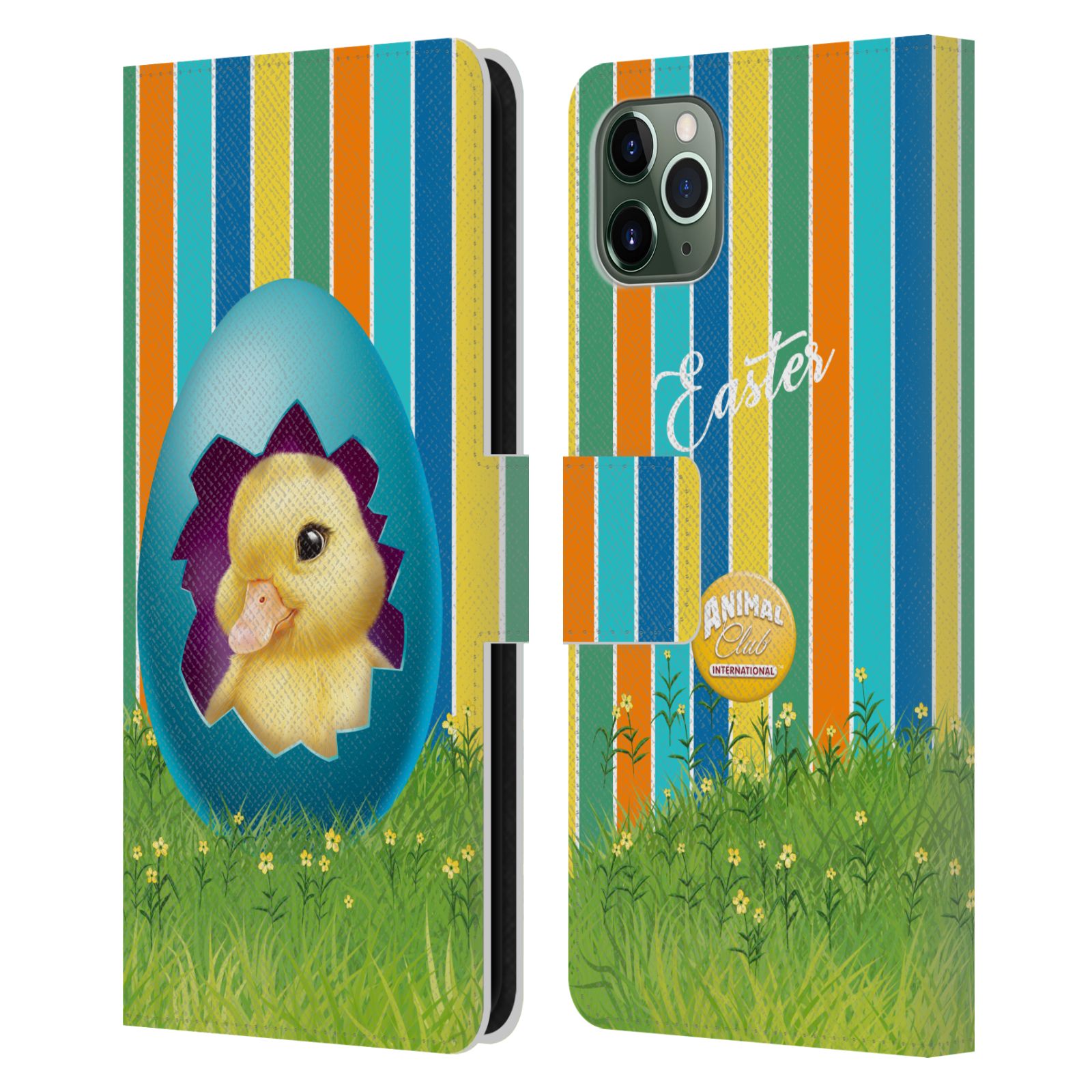 ANIMAL CLUB INTERNATIONAL EASTER DUCKLINGS LEATHER BOOK CASE FOR APPLE iPHONE - Picture 9 of 11