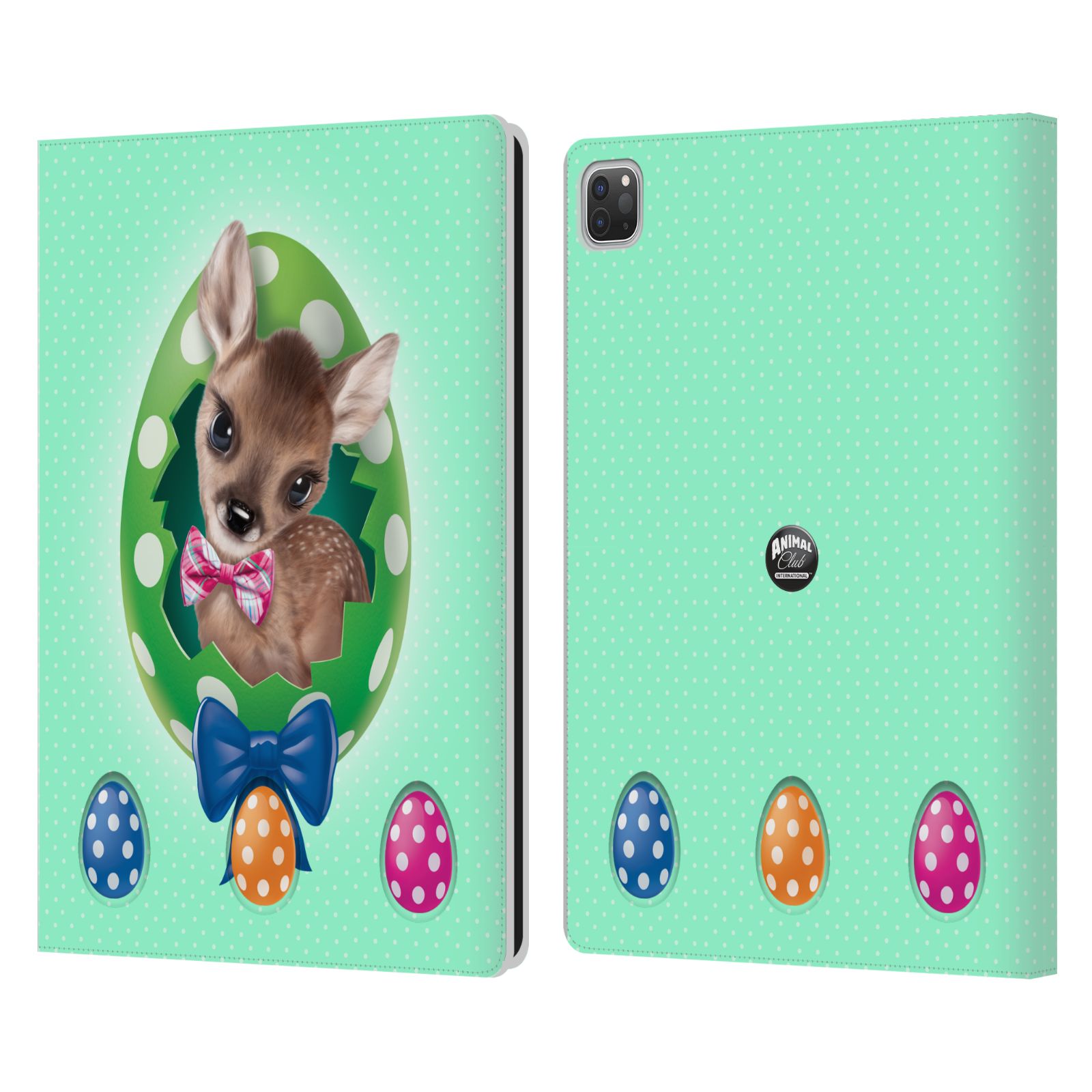OFFICIAL ANIMAL CLUB INTERNATIONAL EASTER FAWN LEATHER BOOK CASE FOR APPLE iPAD - Picture 10 of 11