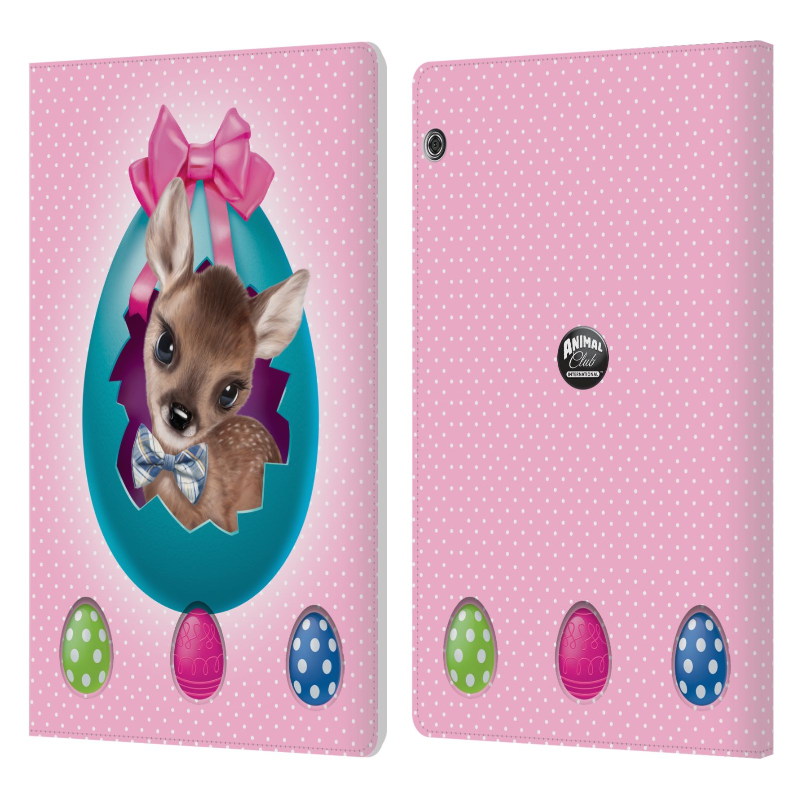 ANIMAL CLUB INTERNATIONAL EASTER FAWN LEATHER BOOK CASE FOR HUAWEI XIAOMI TABLET - Picture 7 of 7