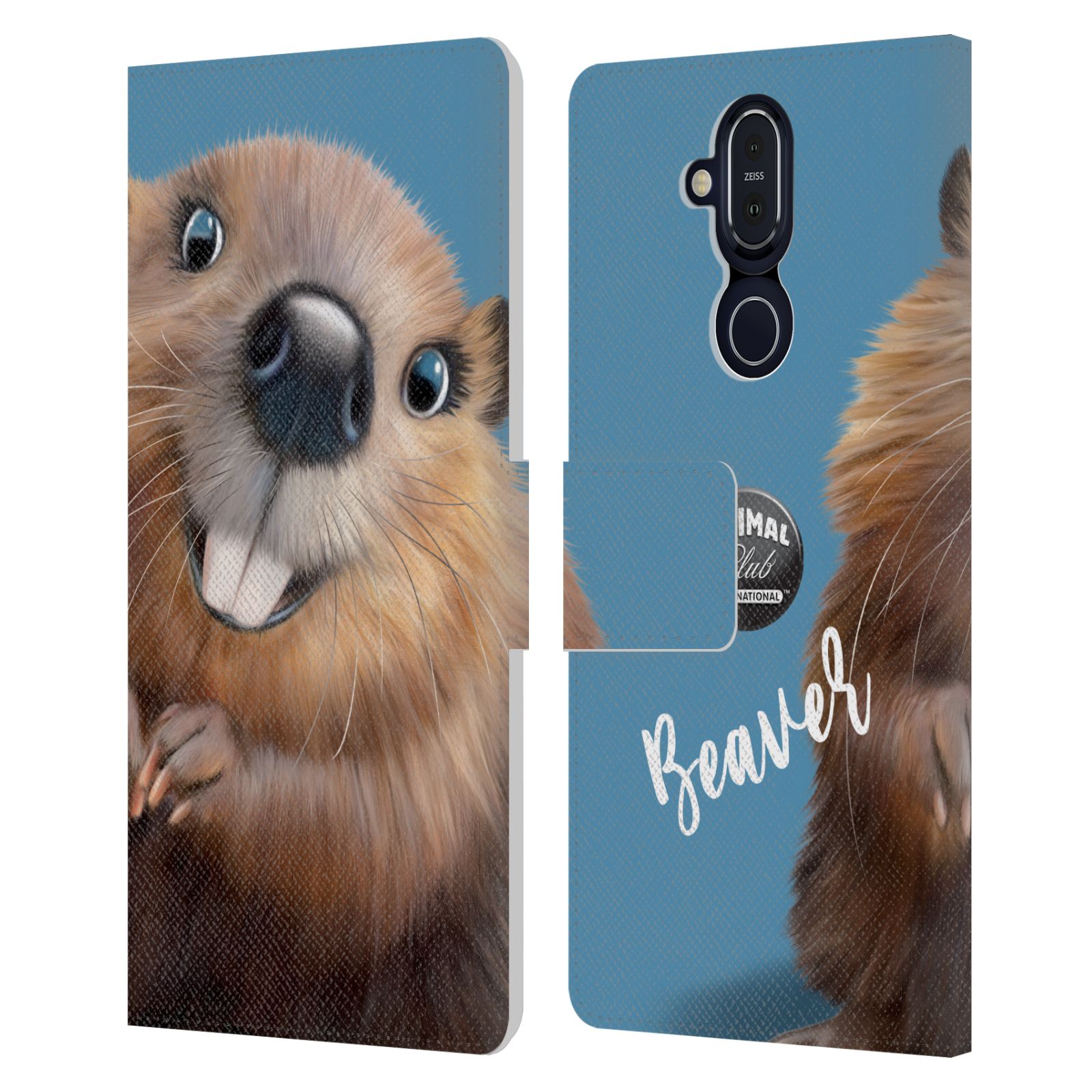 ANIMAL CLUB INTERNATIONAL FACES LEATHER BOOK CASE FOR MICROSOFT NOKIA PHONES - Picture 8 of 19