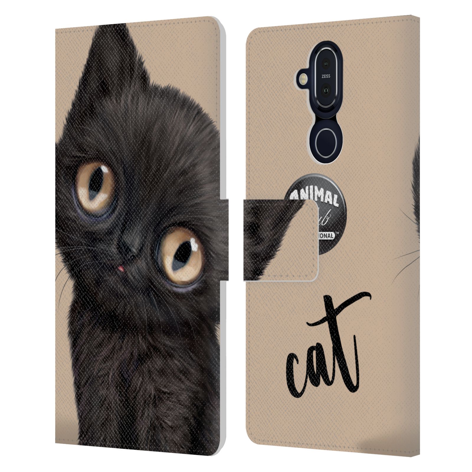 ANIMAL CLUB INTERNATIONAL FACES LEATHER BOOK CASE FOR MICROSOFT NOKIA PHONES - Picture 9 of 19