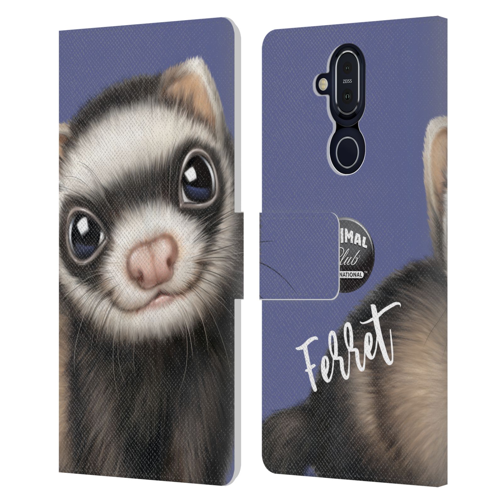 ANIMAL CLUB INTERNATIONAL FACES LEATHER BOOK CASE FOR MICROSOFT NOKIA PHONES - Picture 12 of 19