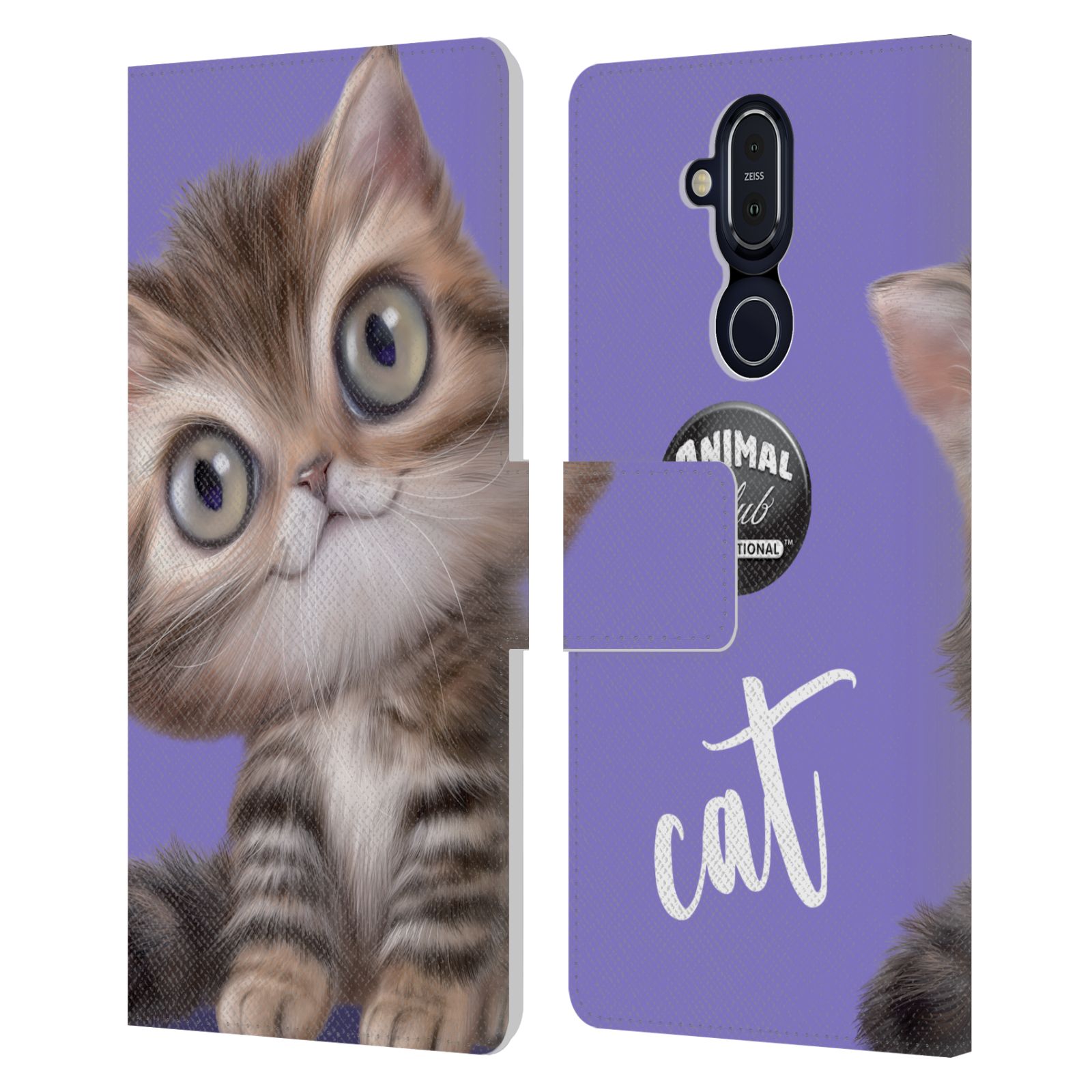 ANIMAL CLUB INTERNATIONAL FACES LEATHER BOOK CASE FOR MICROSOFT NOKIA PHONES - Picture 14 of 19