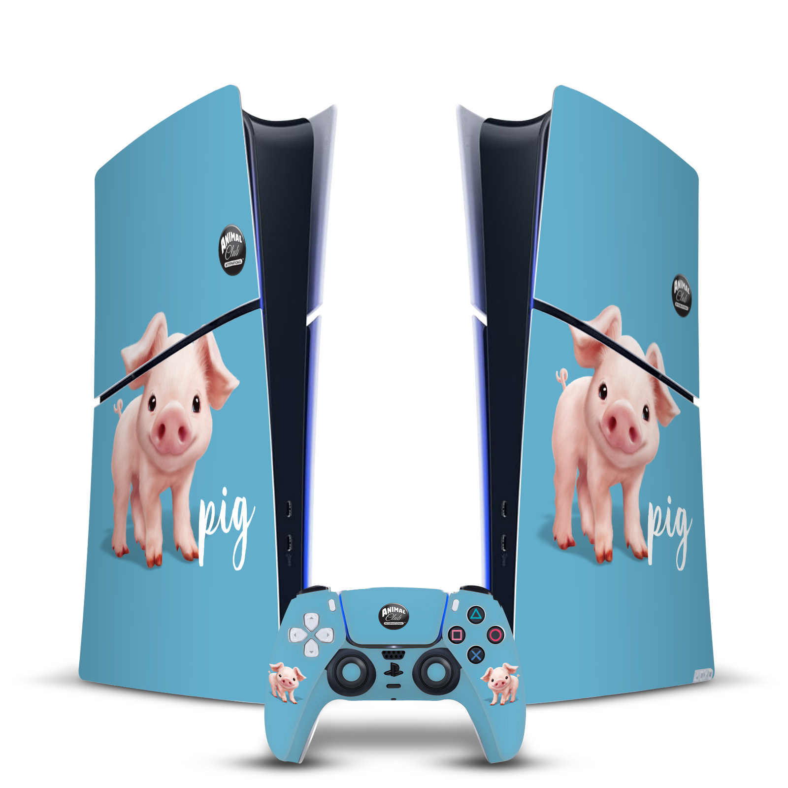 ANIMAL CLUB INTERNATIONAL FACES VINYL SKIN DECAL FOR PS5 SLIM/PRO DIGITAL BUNDLE