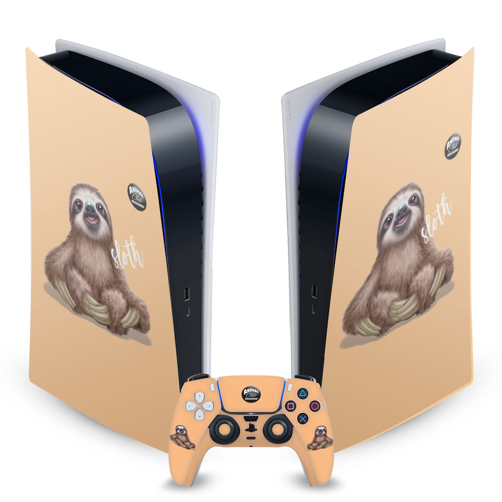 ANIMAL CLUB INTERNATIONAL FACES VINYL SKIN FOR SONY PS5 DIGITAL EDITION BUNDLE