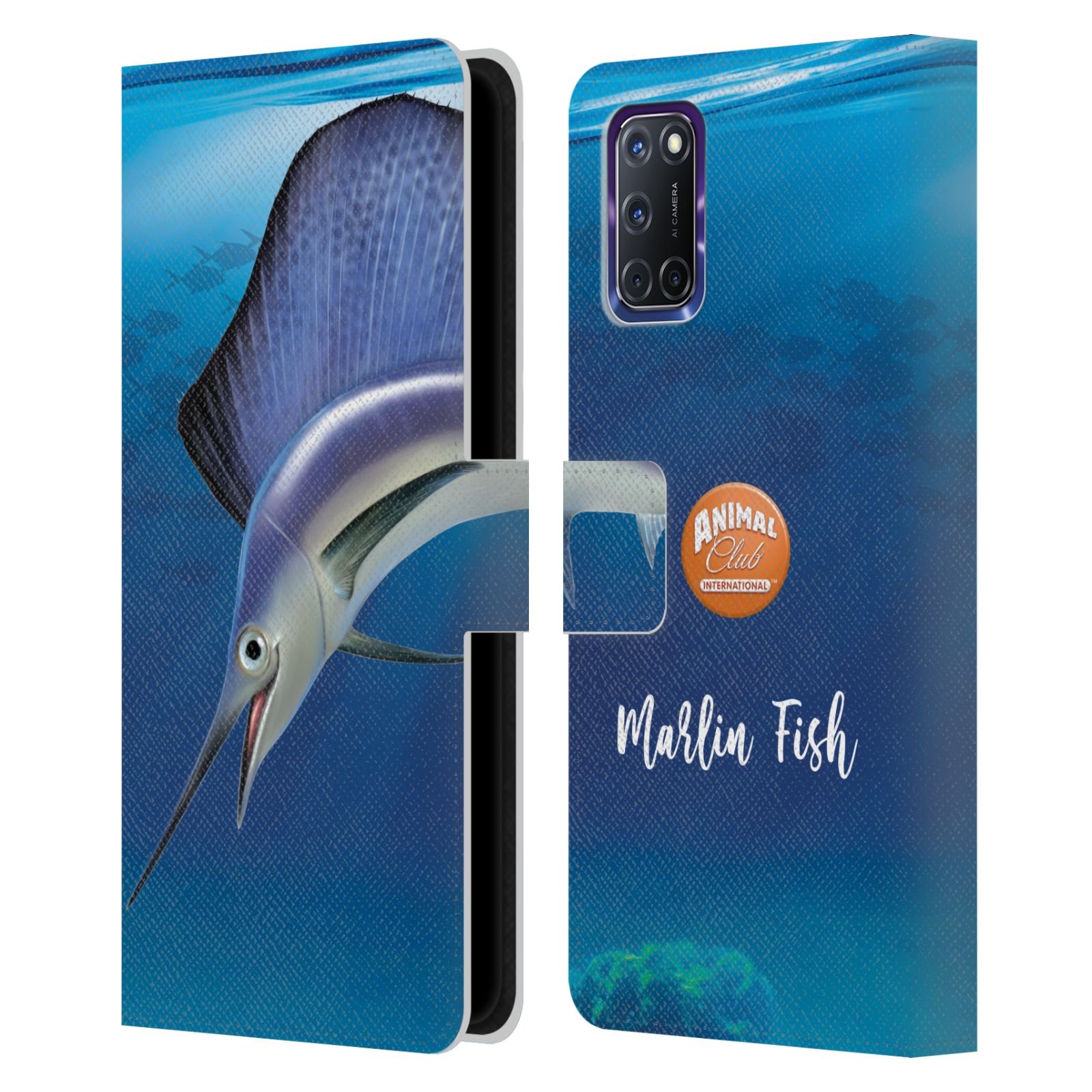 OFFICIAL ANIMAL CLUB INTERNATIONAL UNDERWATER LEATHER BOOK CASE FOR OPPO PHONES - Picture 7 of 13