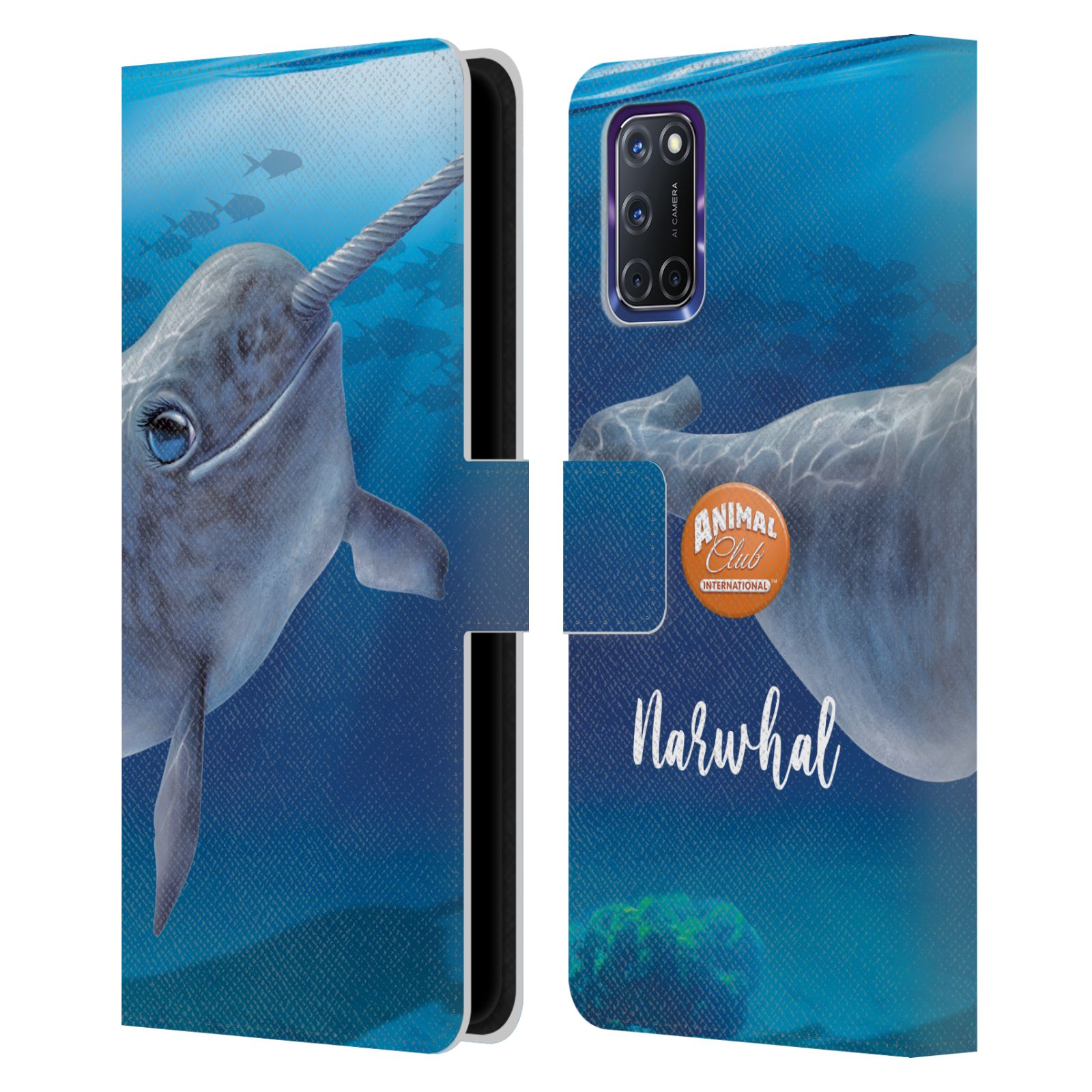 OFFICIAL ANIMAL CLUB INTERNATIONAL UNDERWATER LEATHER BOOK CASE FOR OPPO PHONES - Picture 8 of 13