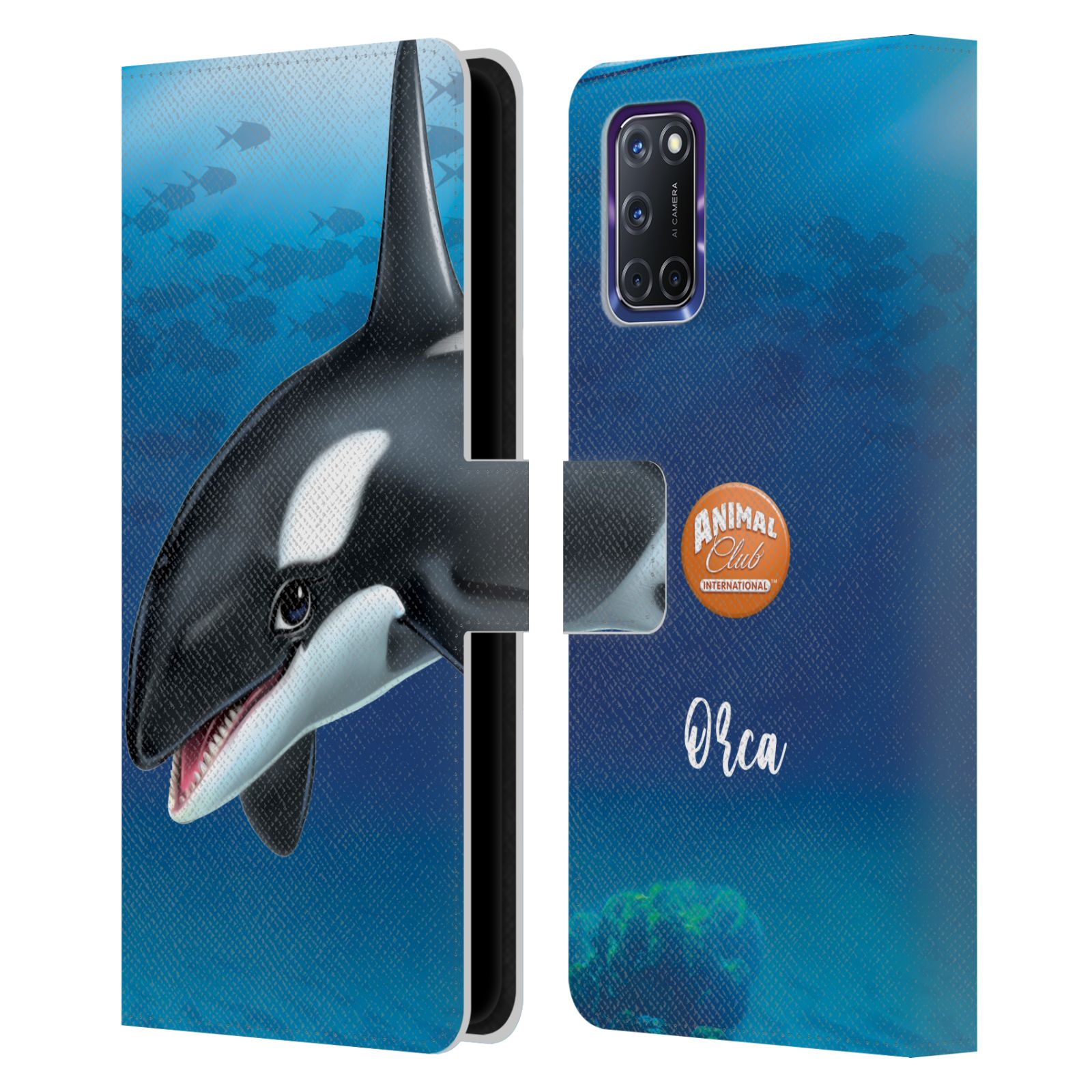 OFFICIAL ANIMAL CLUB INTERNATIONAL UNDERWATER LEATHER BOOK CASE FOR OPPO PHONES - Picture 9 of 13