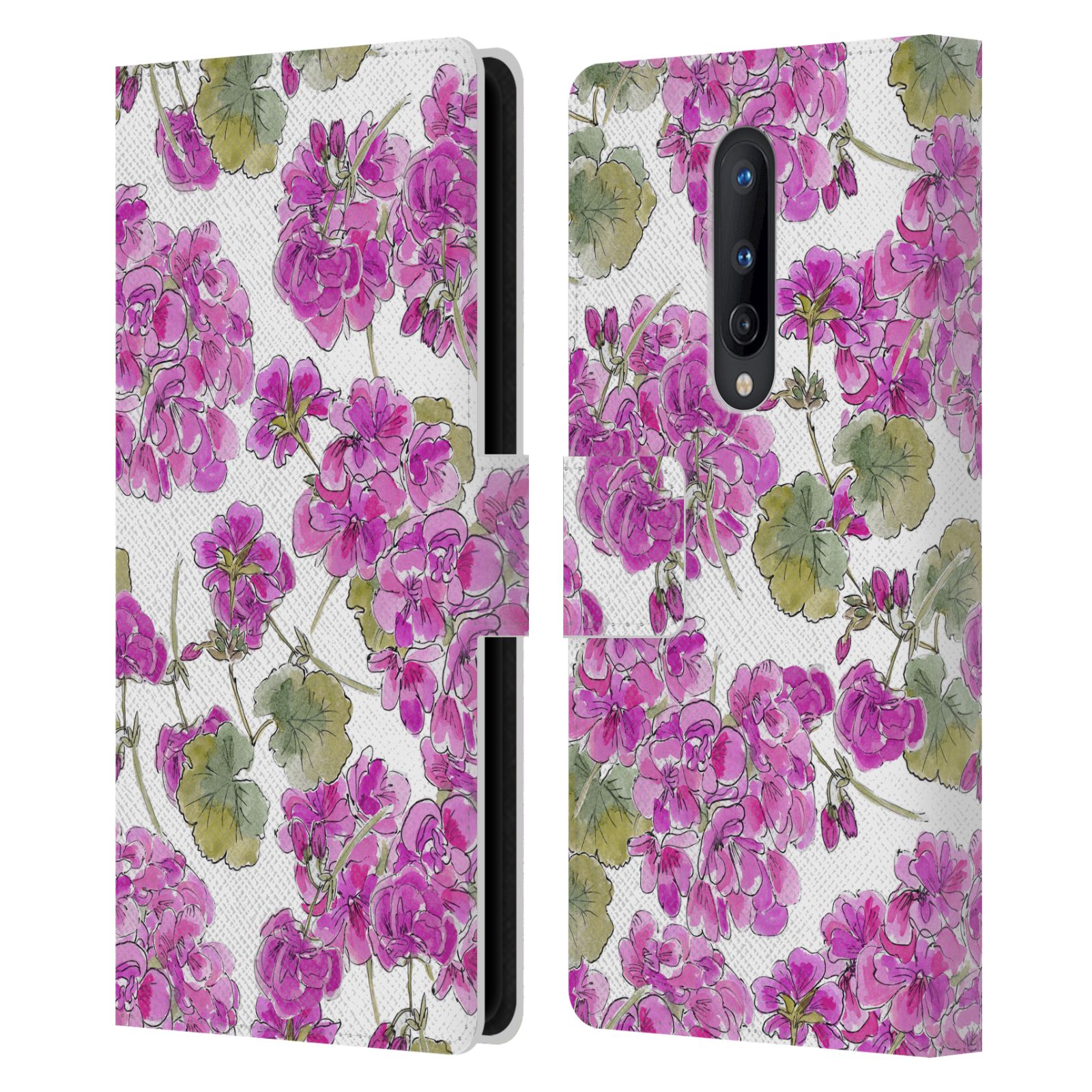 ANIS ILLUSTRATION FLOWER PATTERN 2 LEATHER BOOK CASE FOR BLACKBERRY ONEPLUS - Picture 16 of 17