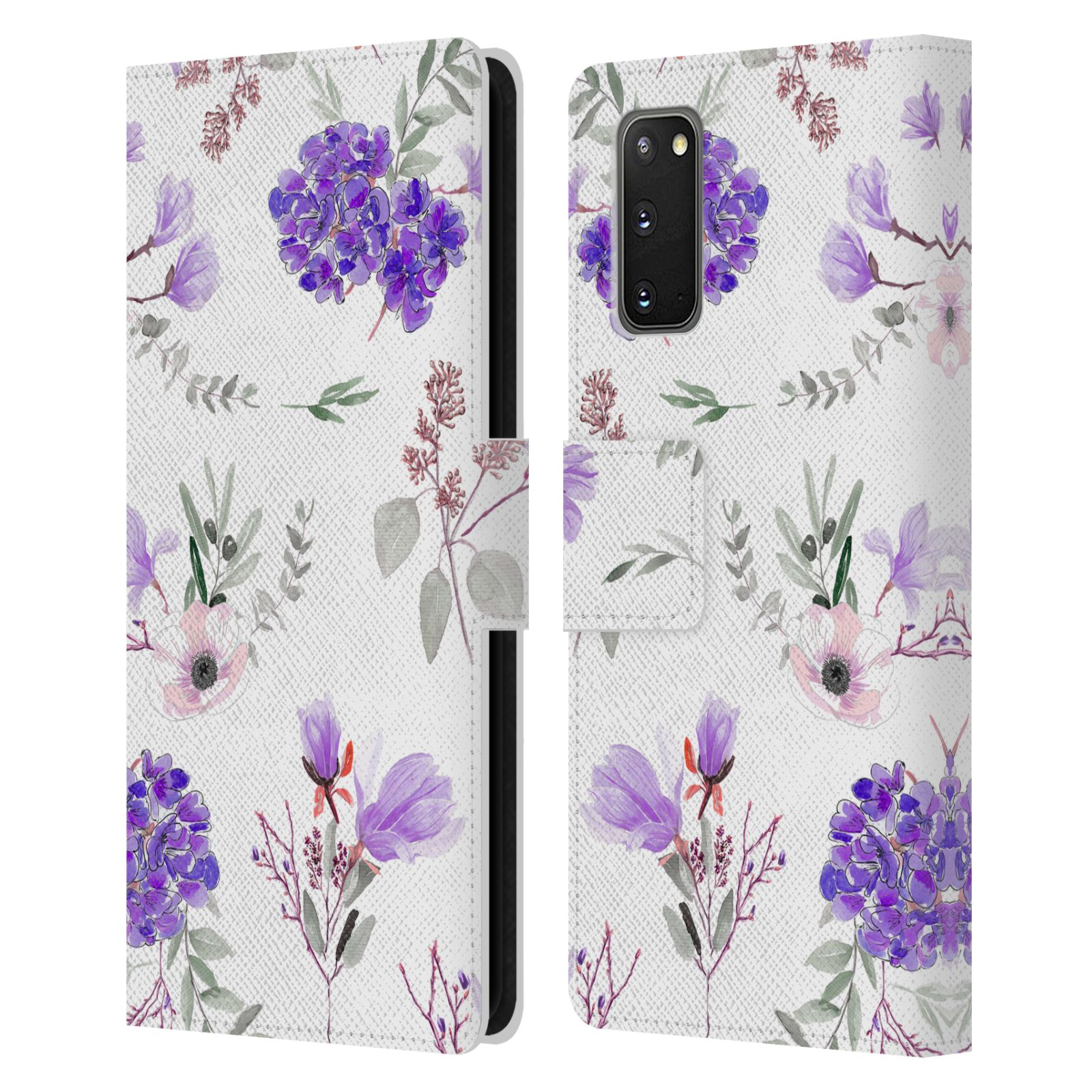 ANIS ILLUSTRATION FLOWER PATTERN 3 LEATHER BOOK WALLET CASE FOR SAMSUNG PHONES 1 - Picture 7 of 16