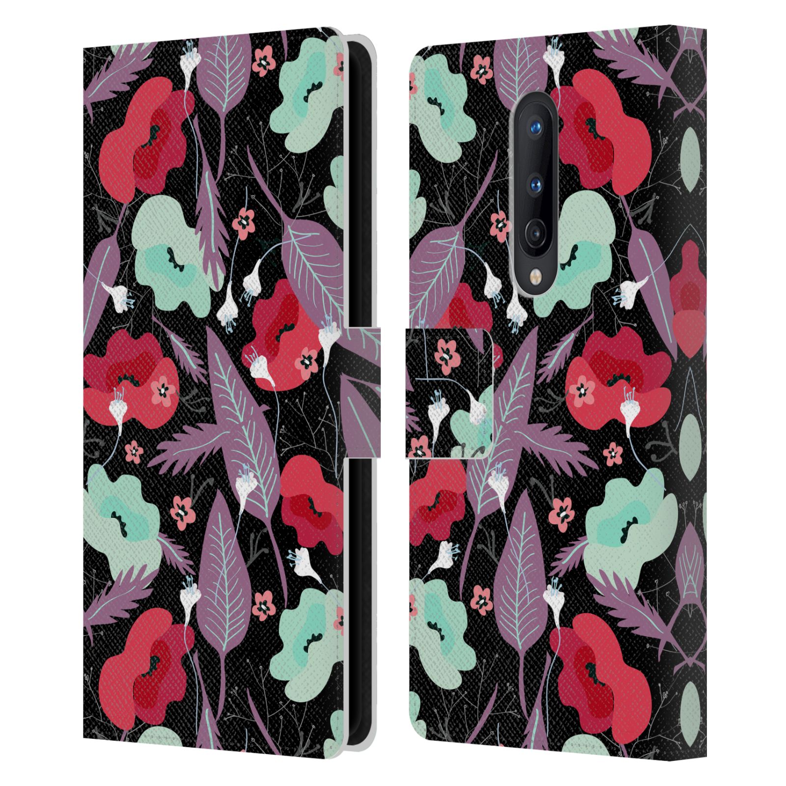 OFFICIAL ANIS ILLUSTRATION FLOWER PATTERN 3 LEATHER BOOK CASE FOR ONEPLUS PHONES - Picture 8 of 16