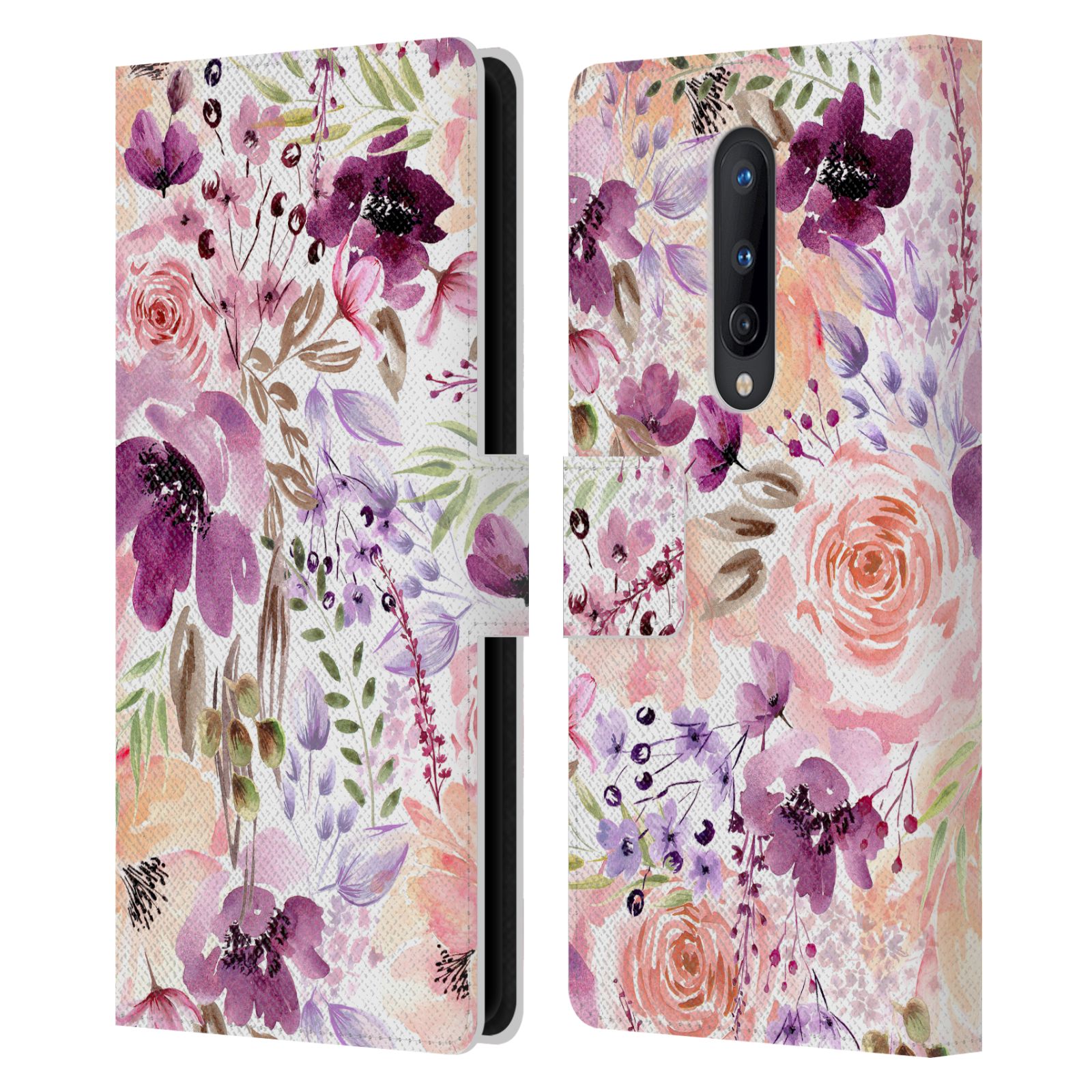OFFICIAL ANIS ILLUSTRATION FLOWER PATTERN 3 LEATHER BOOK CASE FOR ONEPLUS PHONES - Picture 9 of 16