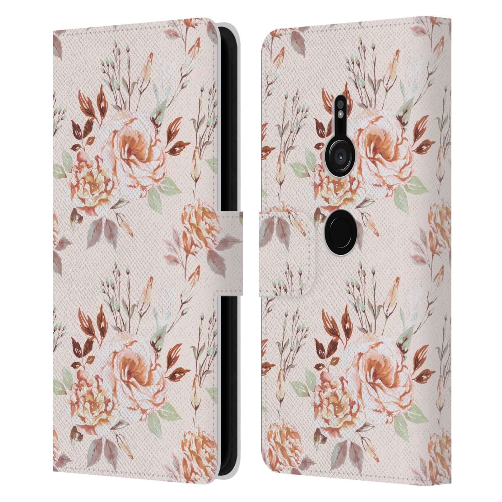 OFFICIAL ANIS ILLUSTRATION FLOWER PATTERN 3 LEATHER BOOK CASE FOR SONY PHONES 1