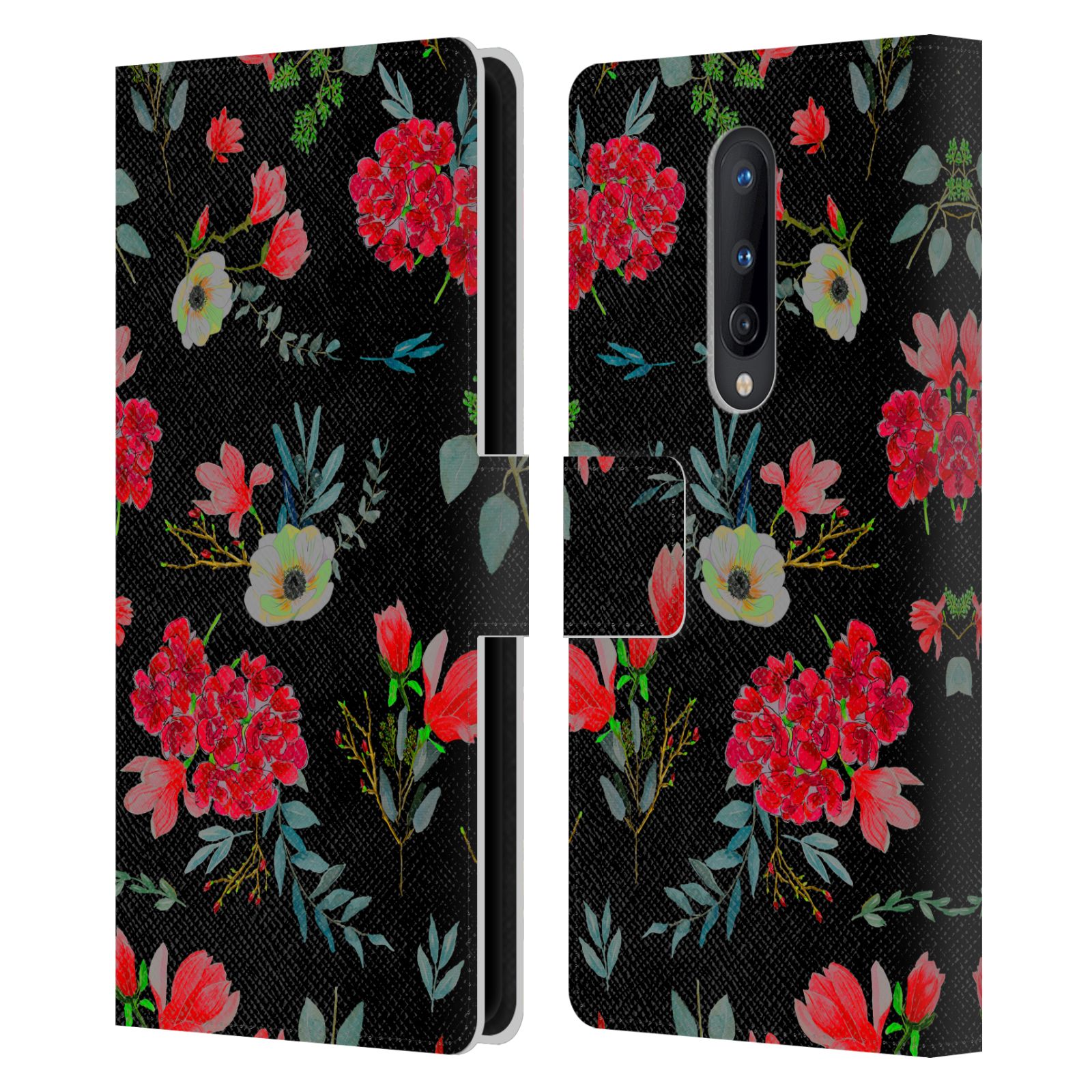OFFICIAL ANIS ILLUSTRATION FLOWER PATTERN 4 LEATHER BOOK CASE FOR ONEPLUS PHONES - Picture 10 of 16