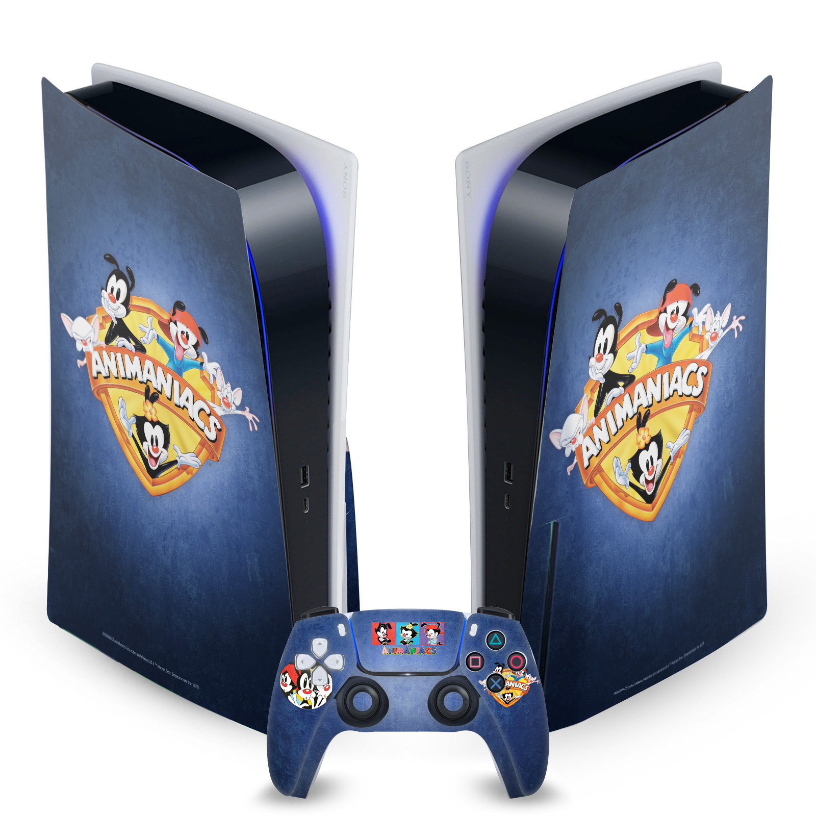 OFFICIAL ANIMANIACS GRAPHIC ART VINYL SKIN FOR SONY PS5 DISC EDITION BUNDLE