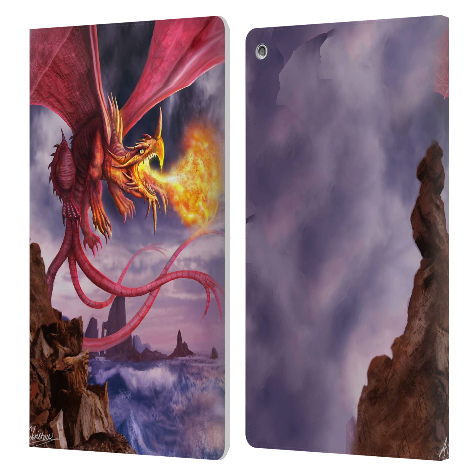 OFFICIAL ANTHONY CHRISTOU ART LEATHER BOOK WALLET CASE COVER FOR AMAZON FIRE - Picture 7 of 14