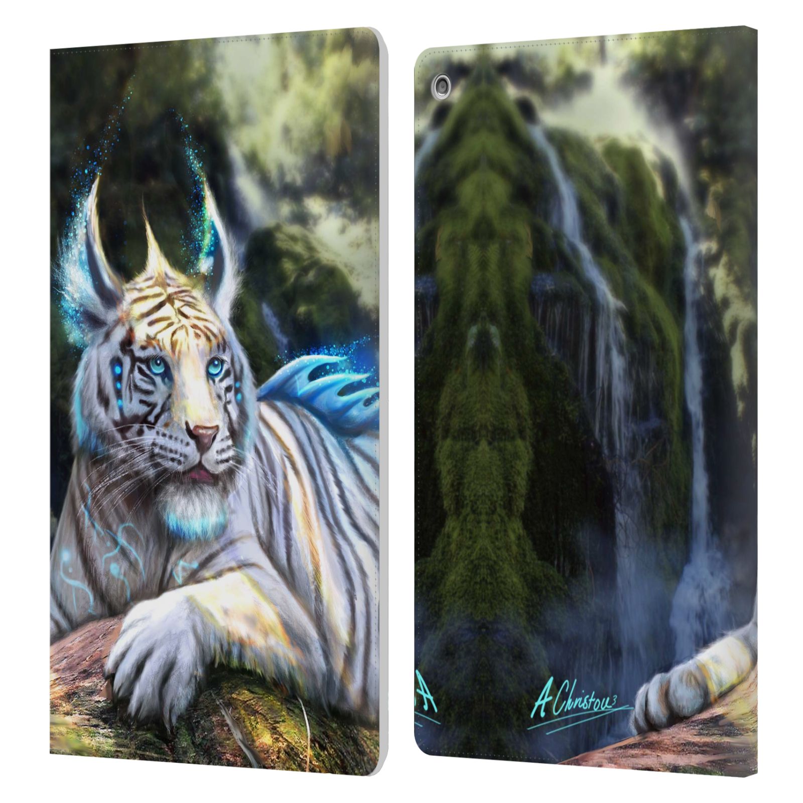 OFFICIAL ANTHONY CHRISTOU ART LEATHER BOOK WALLET CASE COVER FOR AMAZON FIRE - Picture 13 of 14