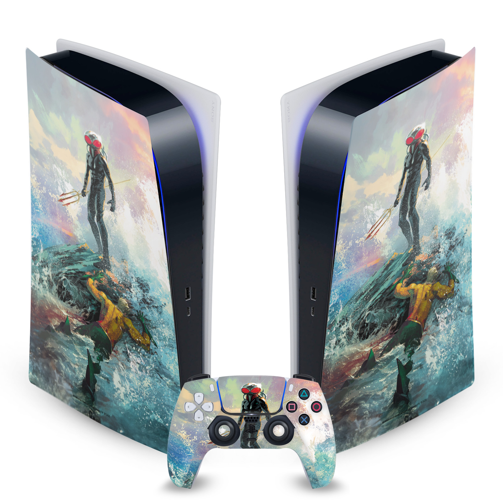 AQUAMAN DC COMICS COMIC BOOK COVER VINYL SKIN SONY PS5 DIGITAL EDITION BUNDLE