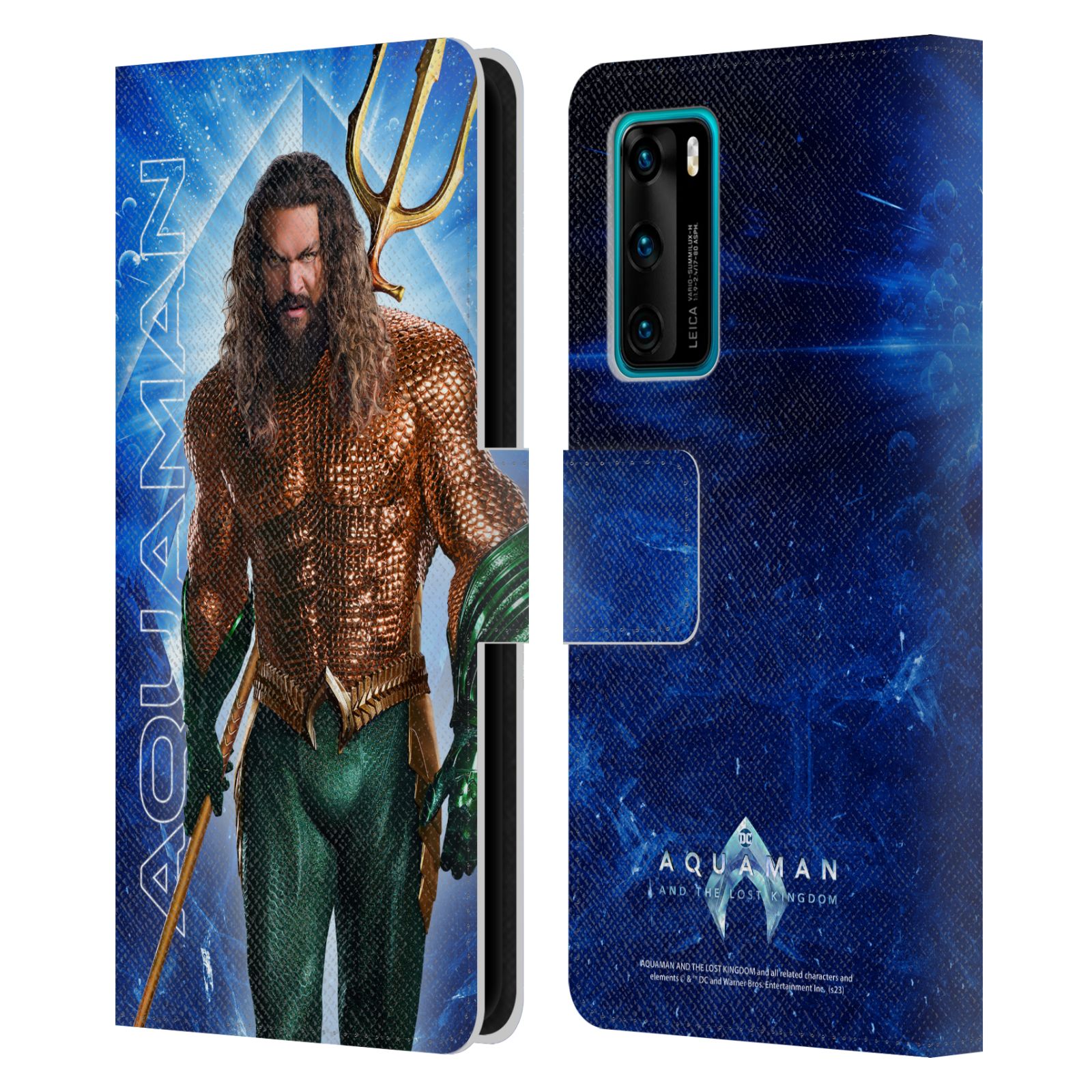 AQUAMAN AND THE LOST KINGDOM GRAPHICS LEATHER BOOK CASE FOR HUAWEI PHONES - Picture 7 of 15