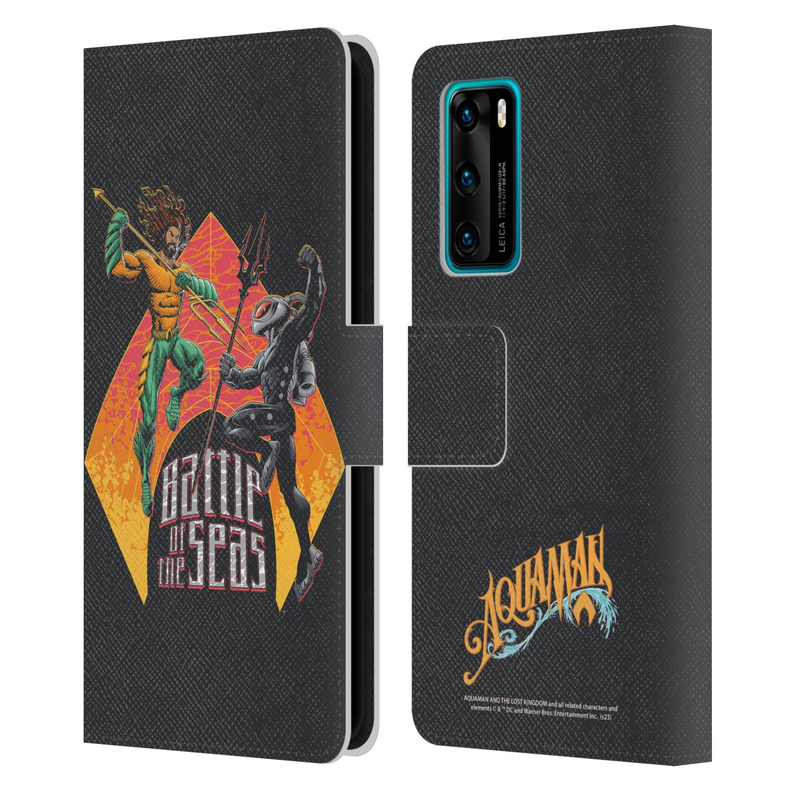 AQUAMAN AND THE LOST KINGDOM GRAPHICS LEATHER BOOK CASE FOR HUAWEI PHONES - Picture 10 of 15