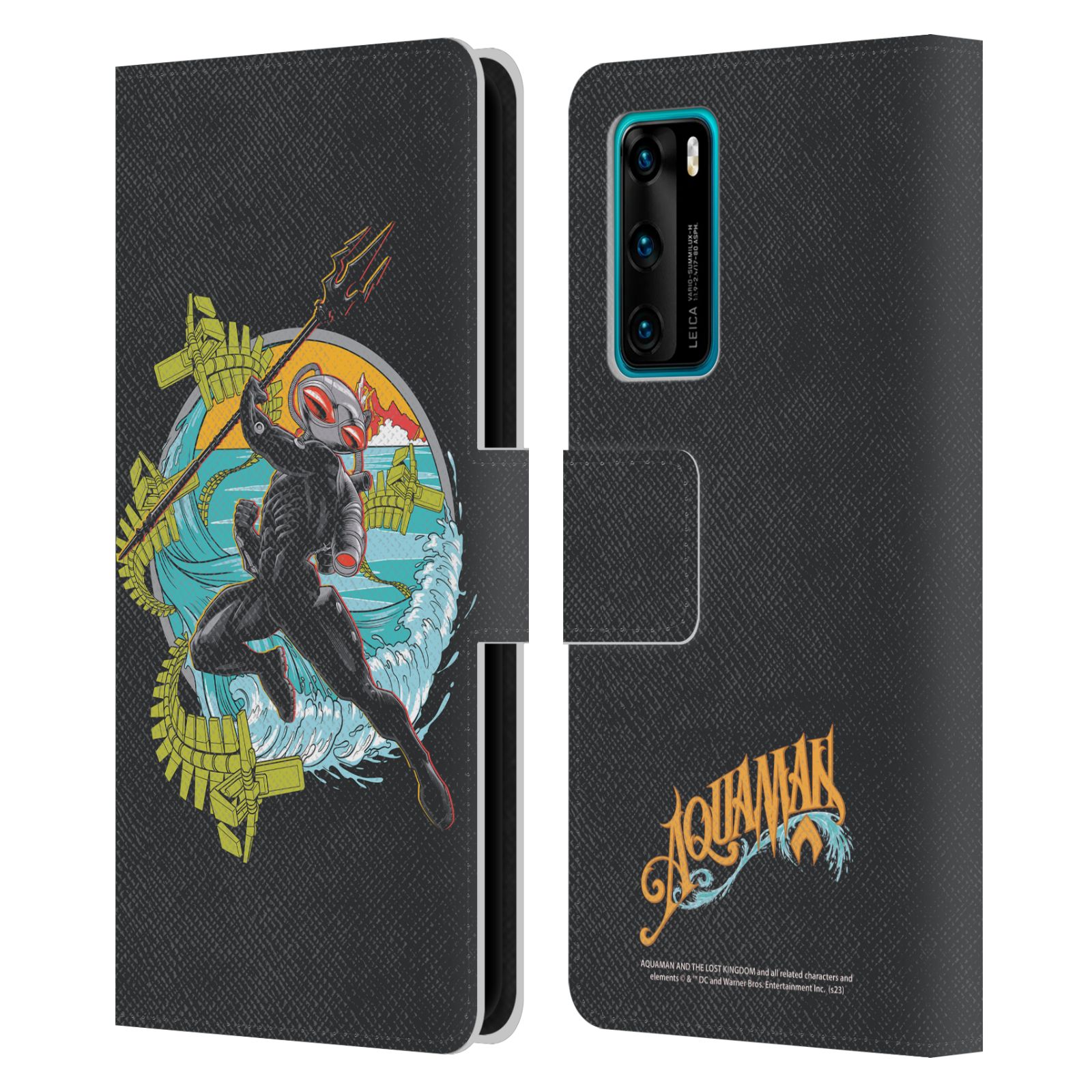 AQUAMAN AND THE LOST KINGDOM GRAPHICS LEATHER BOOK CASE FOR HUAWEI PHONES - Picture 12 of 15