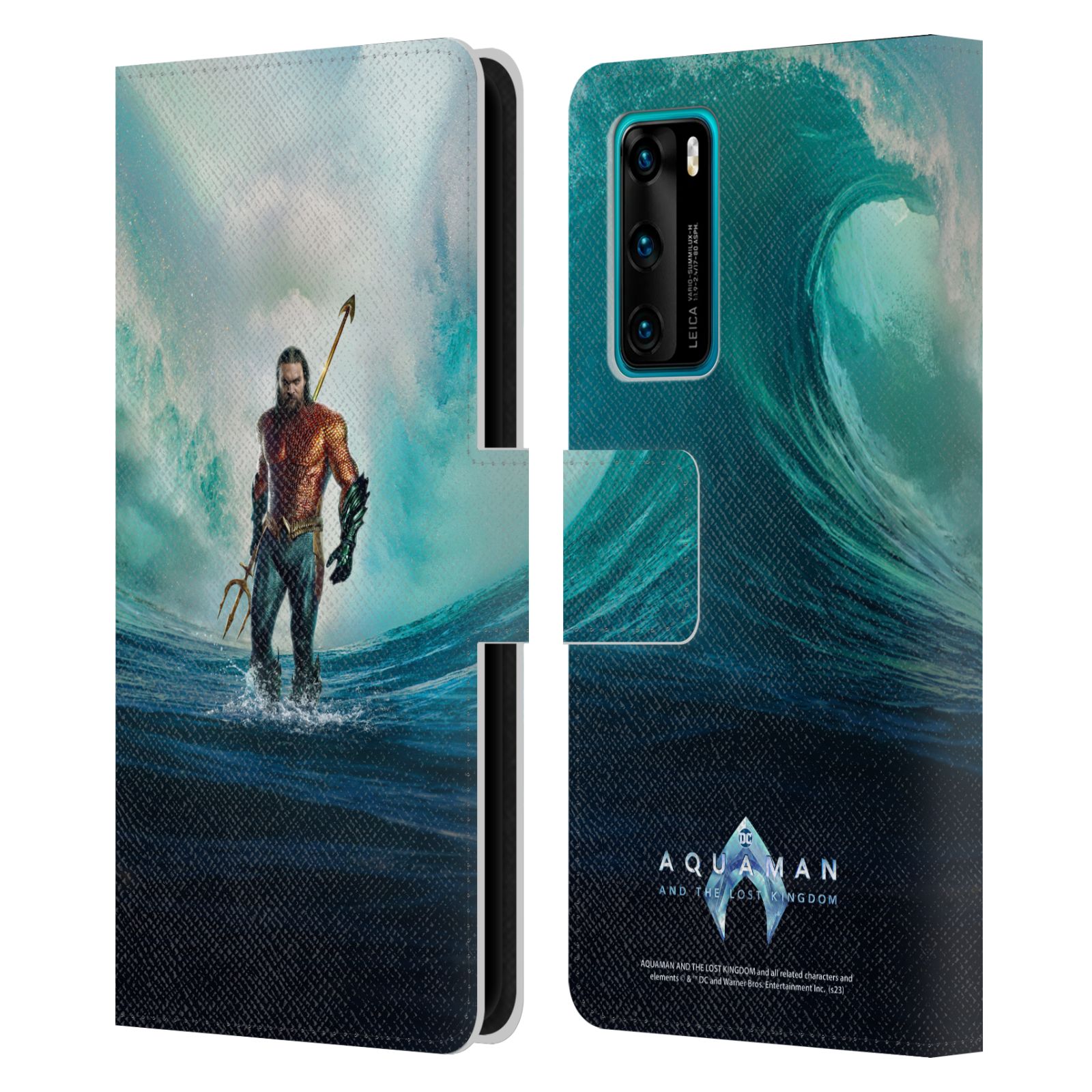 AQUAMAN AND THE LOST KINGDOM GRAPHICS LEATHER BOOK CASE FOR HUAWEI PHONES - Picture 14 of 15