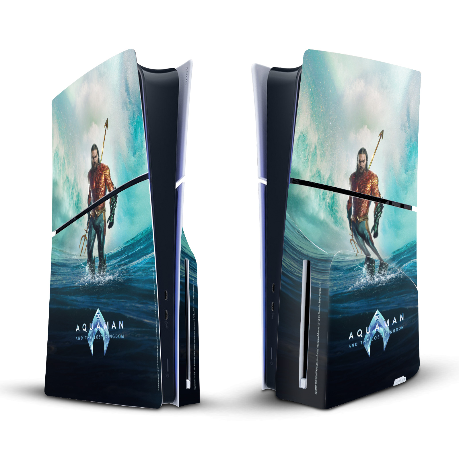 AQUAMAN AND THE LOST KINGDOM GRAPHICS VINYL SKIN FOR SONY PS5 SLIM DISC CONSOLE