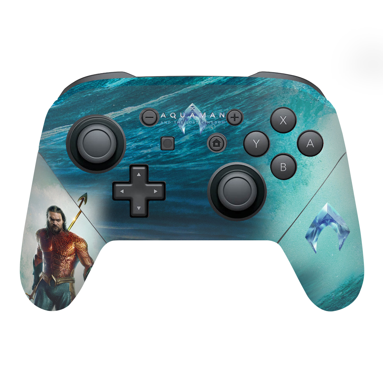 AQUAMAN AND THE LOST KINGDOM GRAPHICS VINYL SKIN NINTENDO SWITCH PRO CONTROLLER - Zdjęcie 6 z 6
