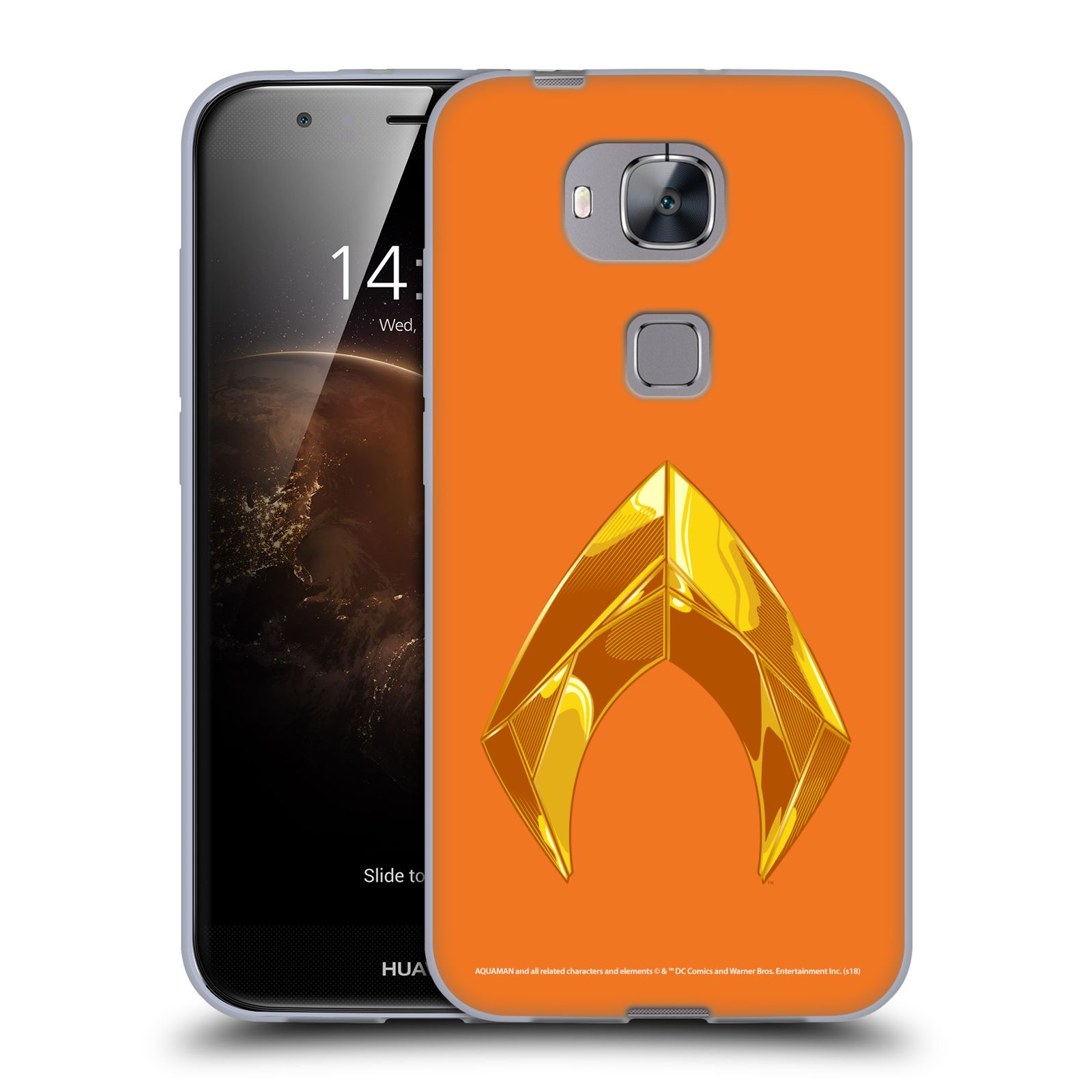 FUNDA DE GEL SUAVE CON LOGOTIPO OFICIAL DE PELÍCULA AQUAMAN PARA TELÉFONOS HUAWEI 2 - Imagen 9 de 18