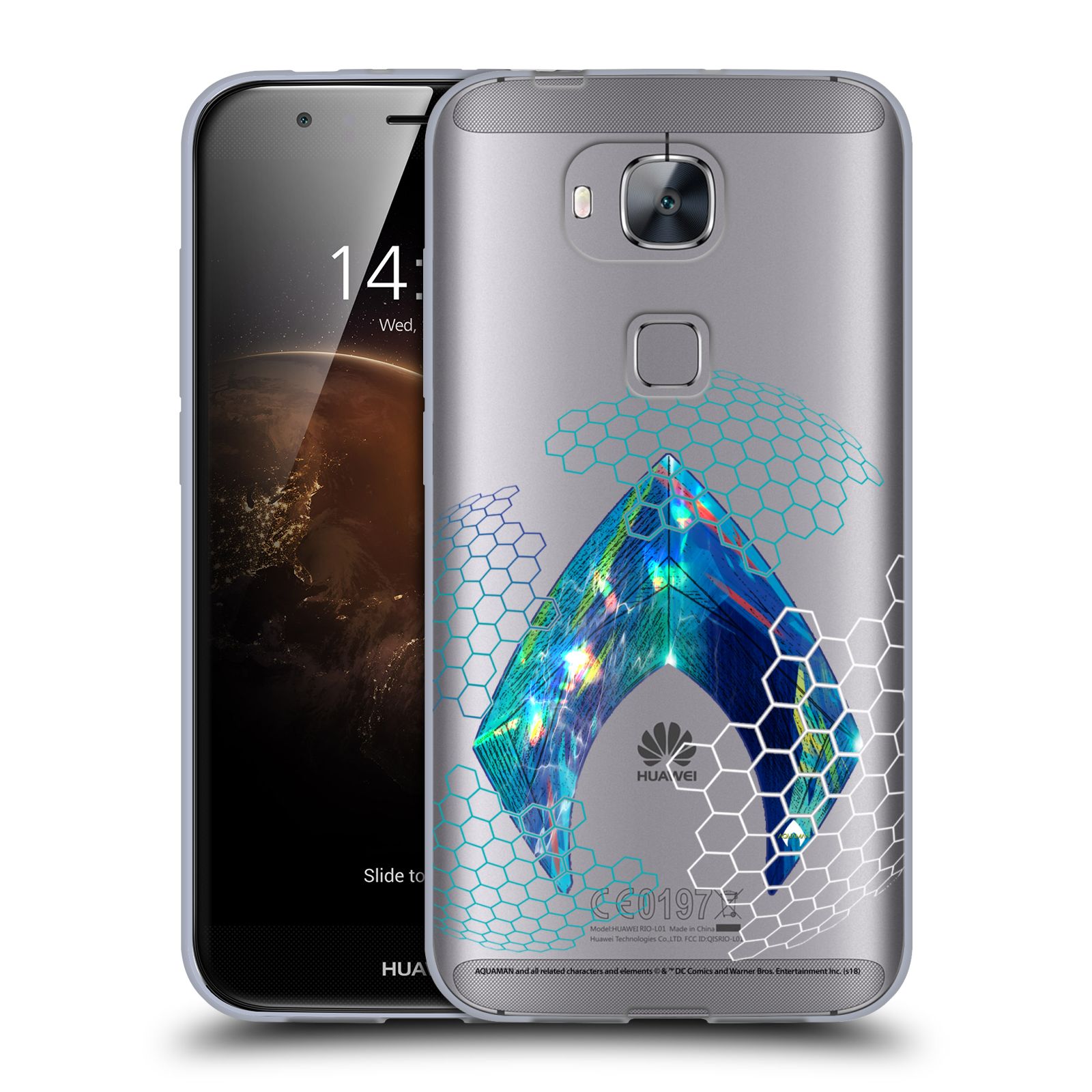 FUNDA DE GEL SUAVE CON LOGOTIPO OFICIAL DE PELÍCULA AQUAMAN PARA TELÉFONOS HUAWEI 2 - Imagen 10 de 18