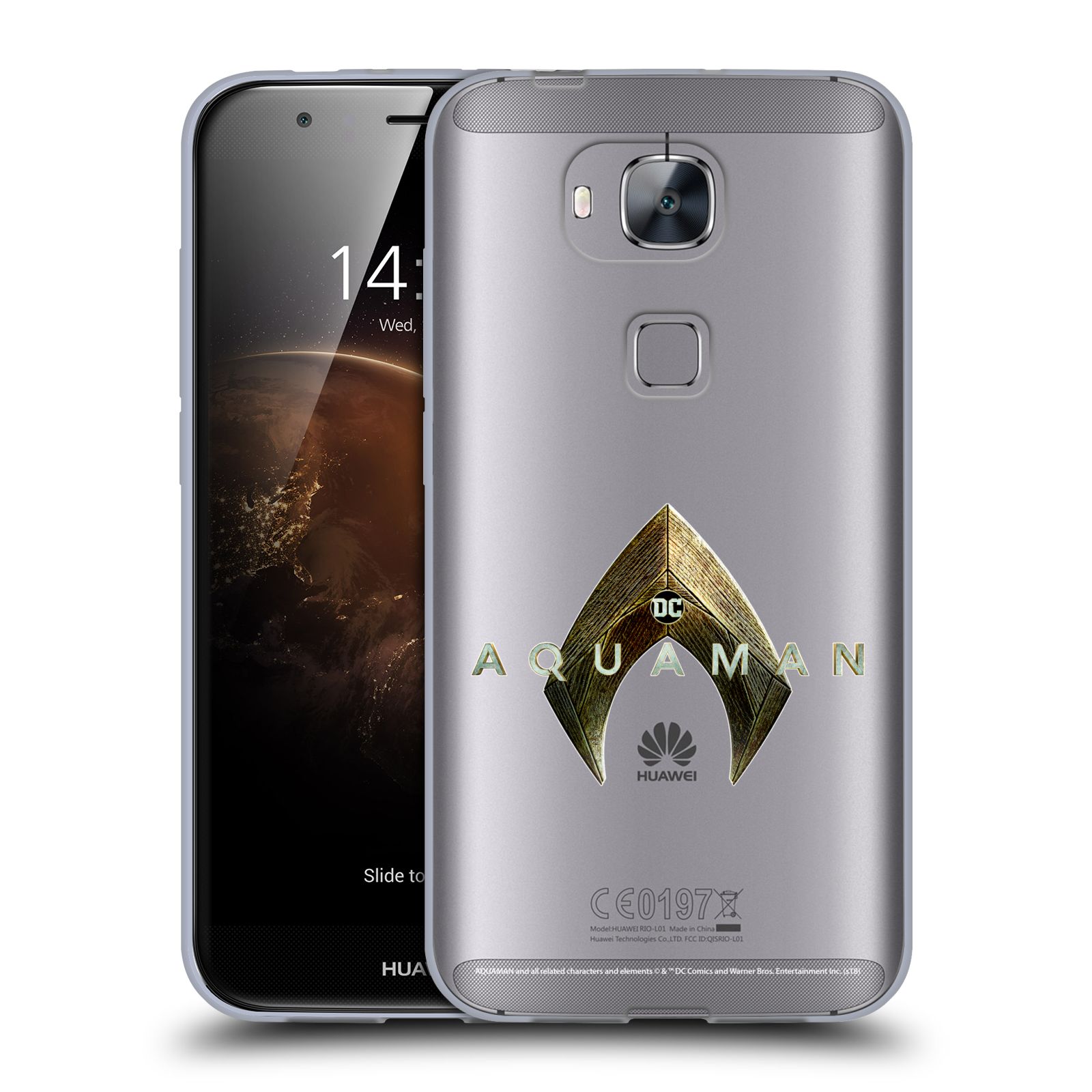 FUNDA DE GEL SUAVE CON LOGOTIPO OFICIAL DE PELÍCULA AQUAMAN PARA TELÉFONOS HUAWEI 2 - Imagen 11 de 18