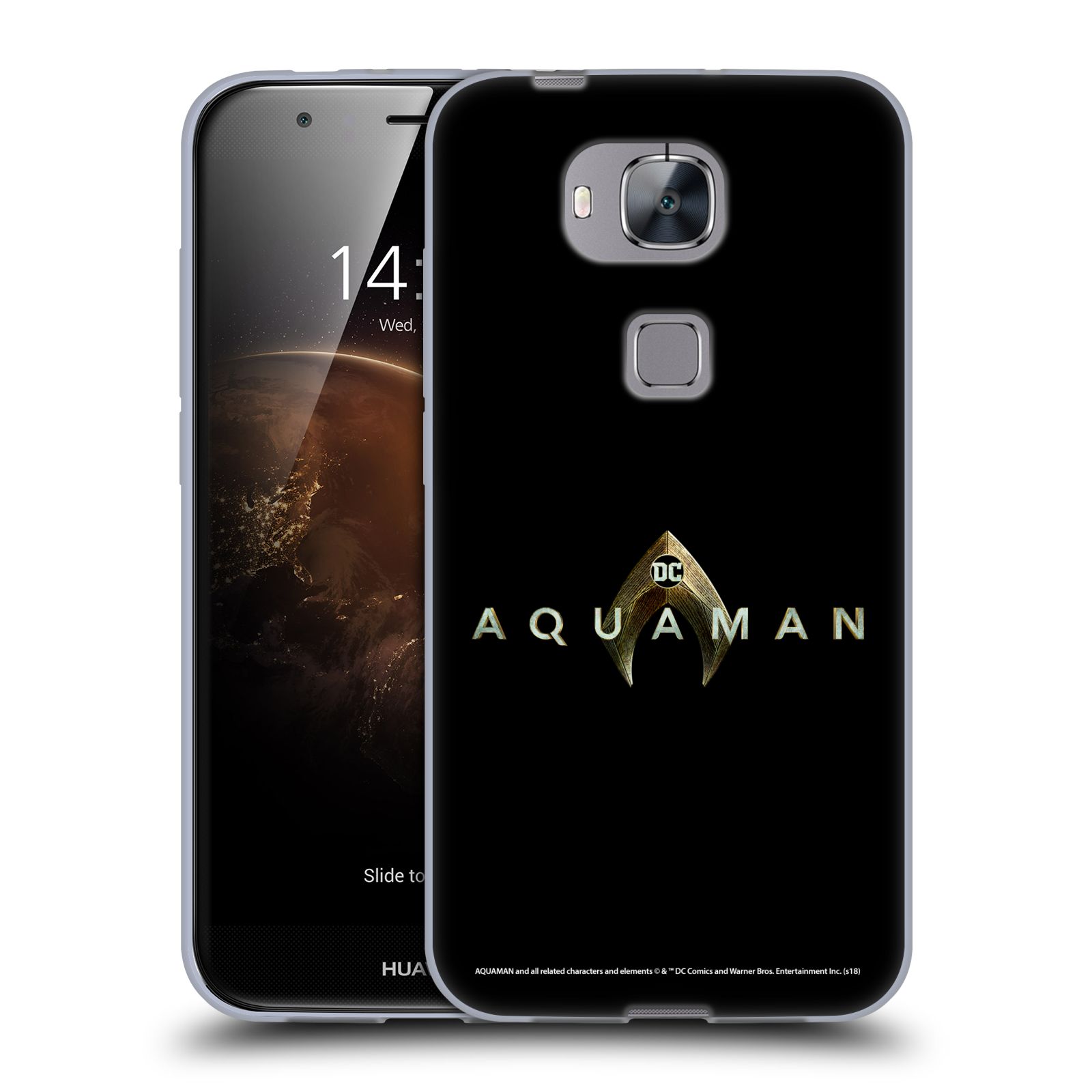 FUNDA DE GEL SUAVE CON LOGOTIPO OFICIAL DE PELÍCULA AQUAMAN PARA TELÉFONOS HUAWEI 2 - Imagen 13 de 18