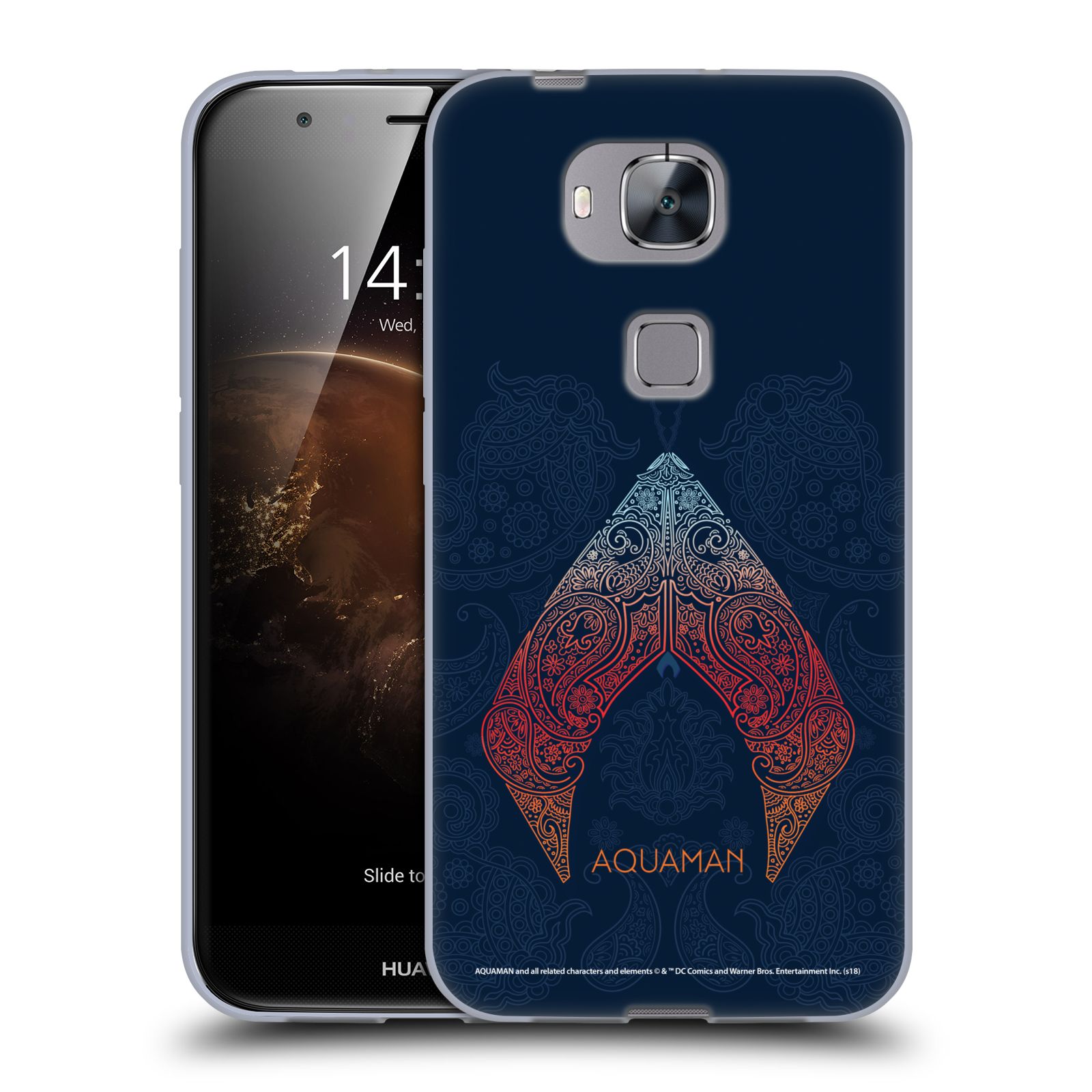 FUNDA DE GEL SUAVE CON LOGOTIPO OFICIAL DE PELÍCULA AQUAMAN PARA TELÉFONOS HUAWEI 2 - Imagen 14 de 18
