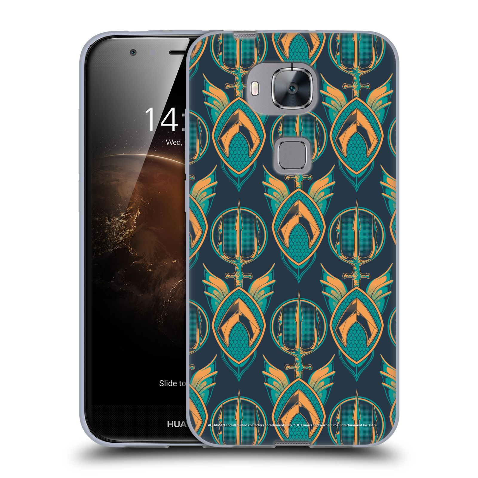 FUNDA DE GEL SUAVE CON LOGOTIPO OFICIAL DE PELÍCULA AQUAMAN PARA TELÉFONOS HUAWEI 2 - Imagen 15 de 18
