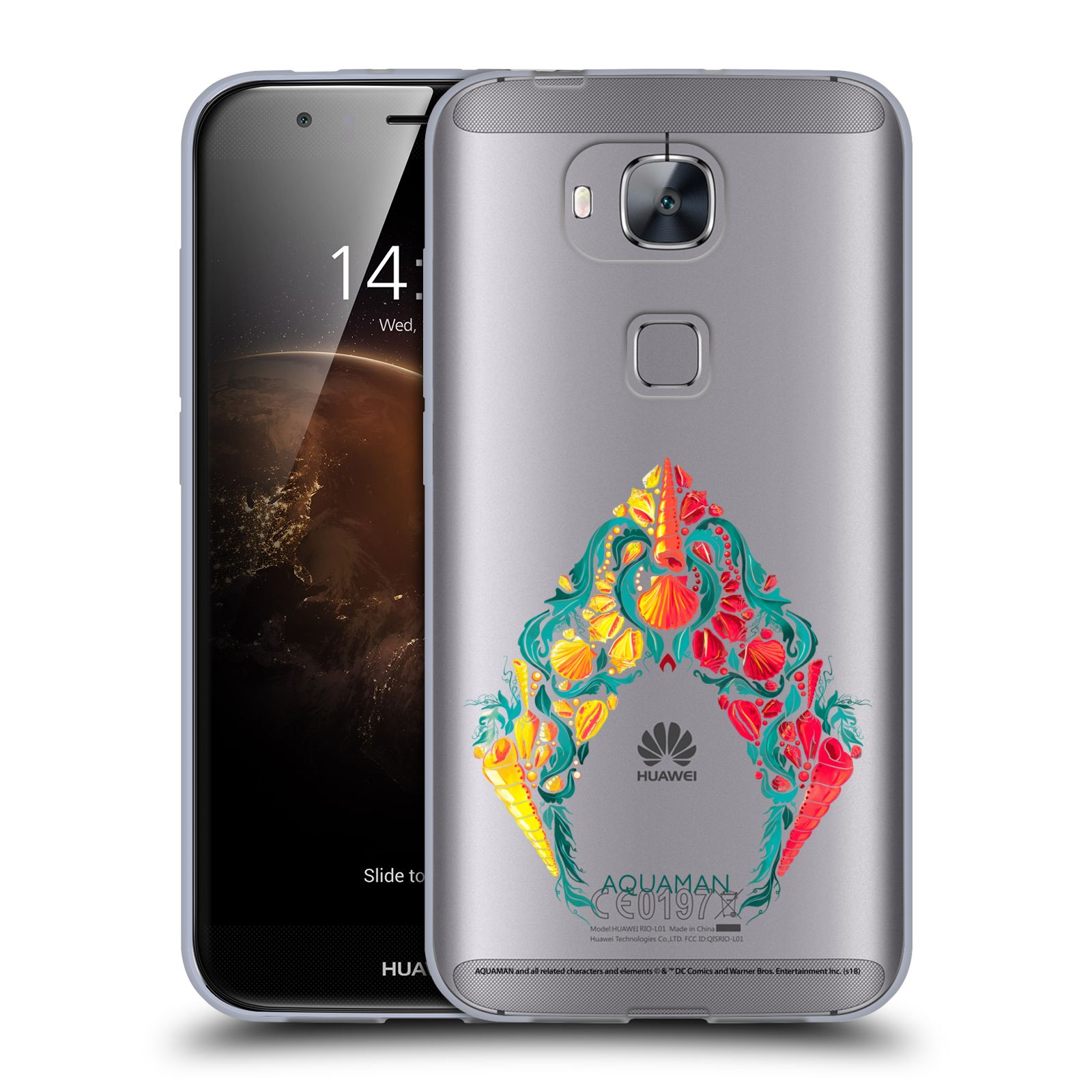FUNDA DE GEL SUAVE CON LOGOTIPO OFICIAL DE PELÍCULA AQUAMAN PARA TELÉFONOS HUAWEI 2 - Imagen 16 de 18