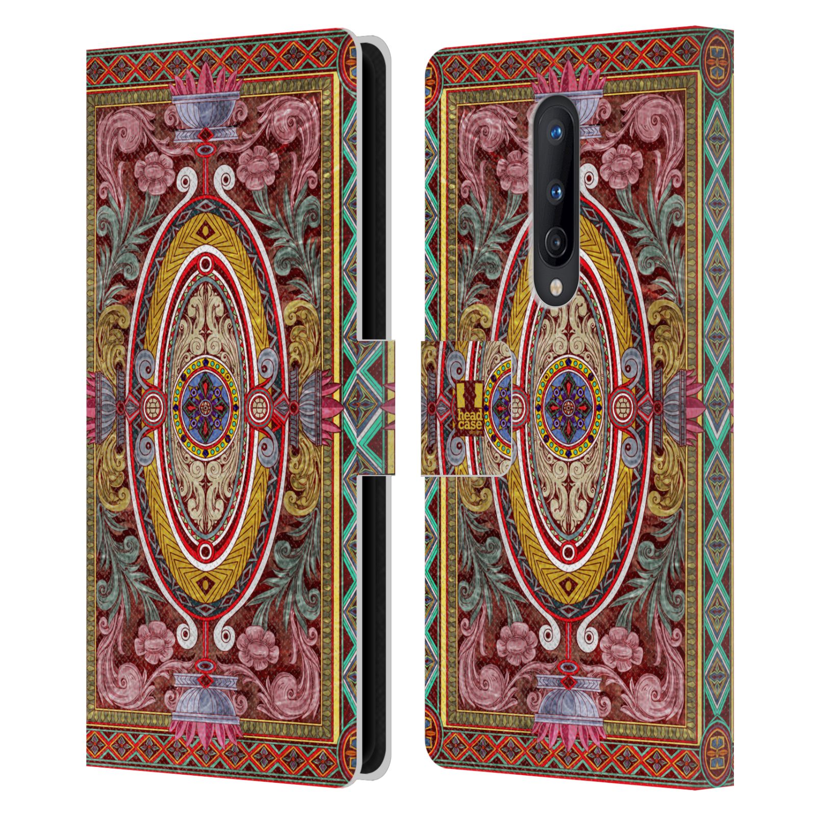 HEAD CASE DESIGNS ARABESQUE PATTERN LEATHER BOOK WALLET CASE FOR ONEPLUS PHONES - Picture 7 of 11