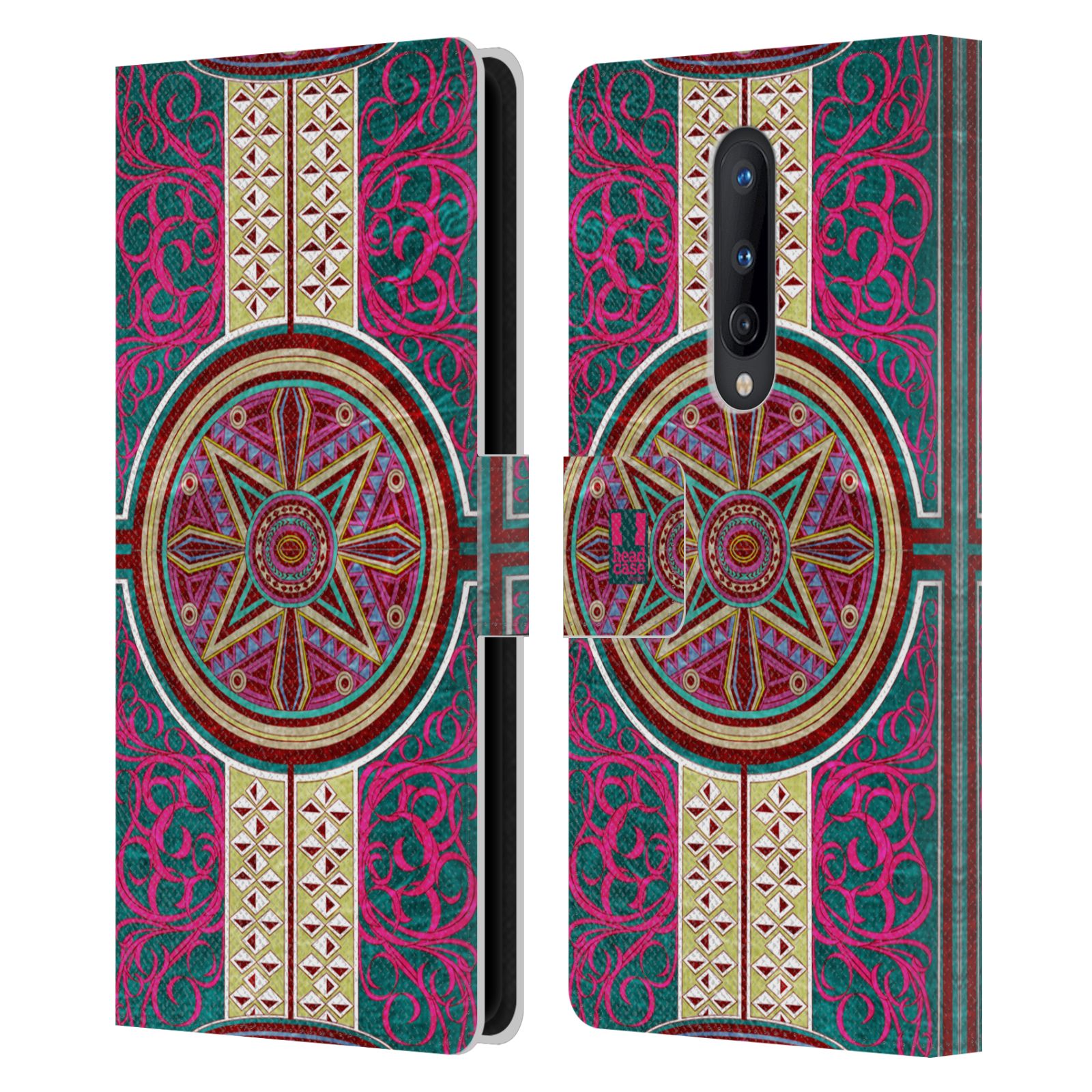 HEAD CASE DESIGNS ARABESQUE PATTERN LEATHER BOOK WALLET CASE FOR ONEPLUS PHONES - Picture 9 of 11