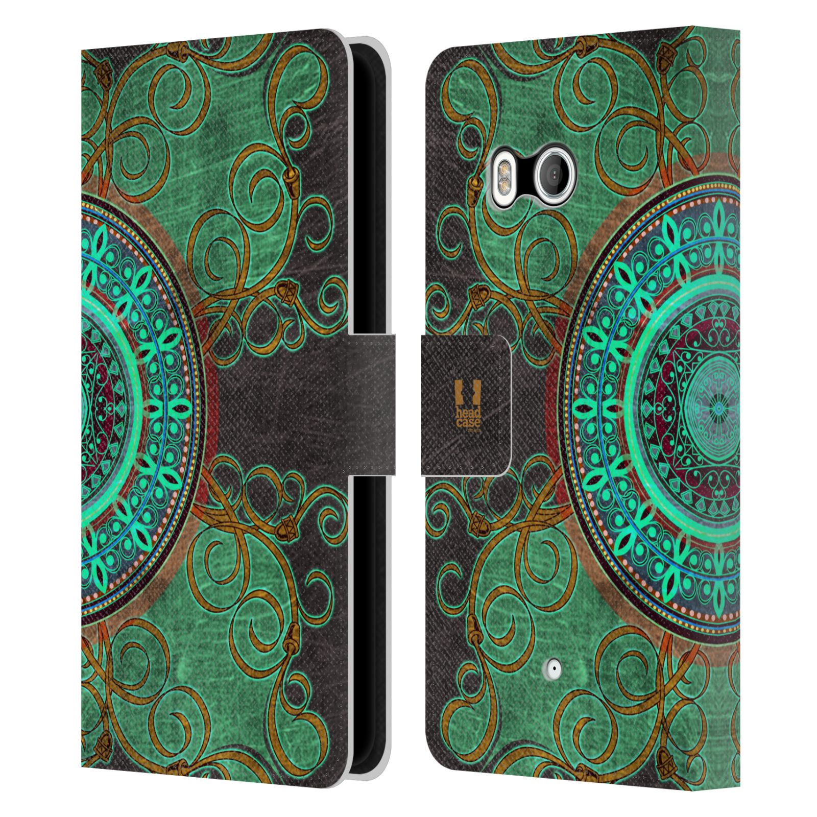 HEAD CASE DESIGNS ARABESQUE PATTERN LEATHER BOOK WALLET CASE FOR HTC PHONES 1 - Picture 7 of 7