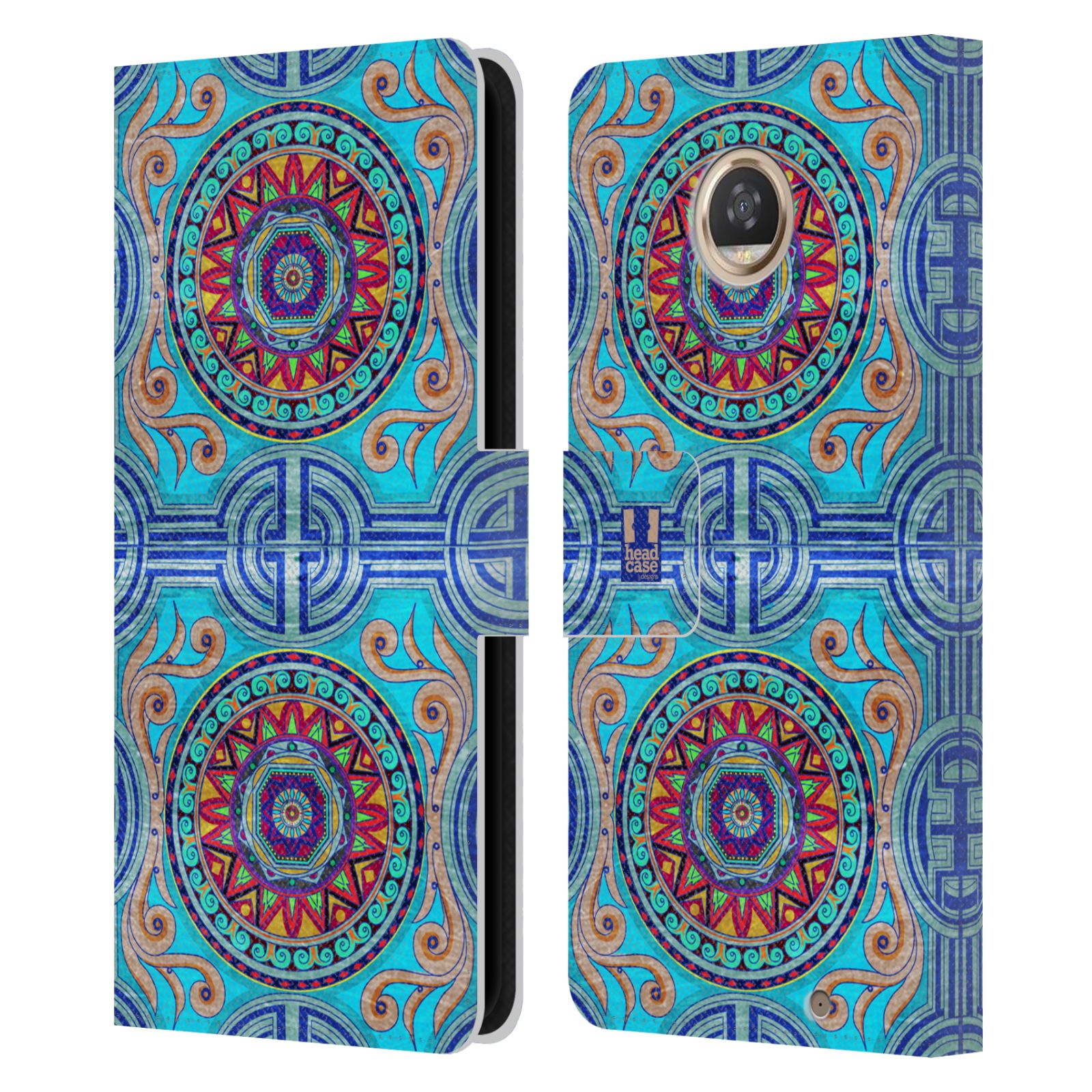 HEAD CASE DESIGNS ARABESQUE PATTERN LEATHER BOOK WALLET CASE FOR MOTOROLA PHONES - Picture 10 of 11
