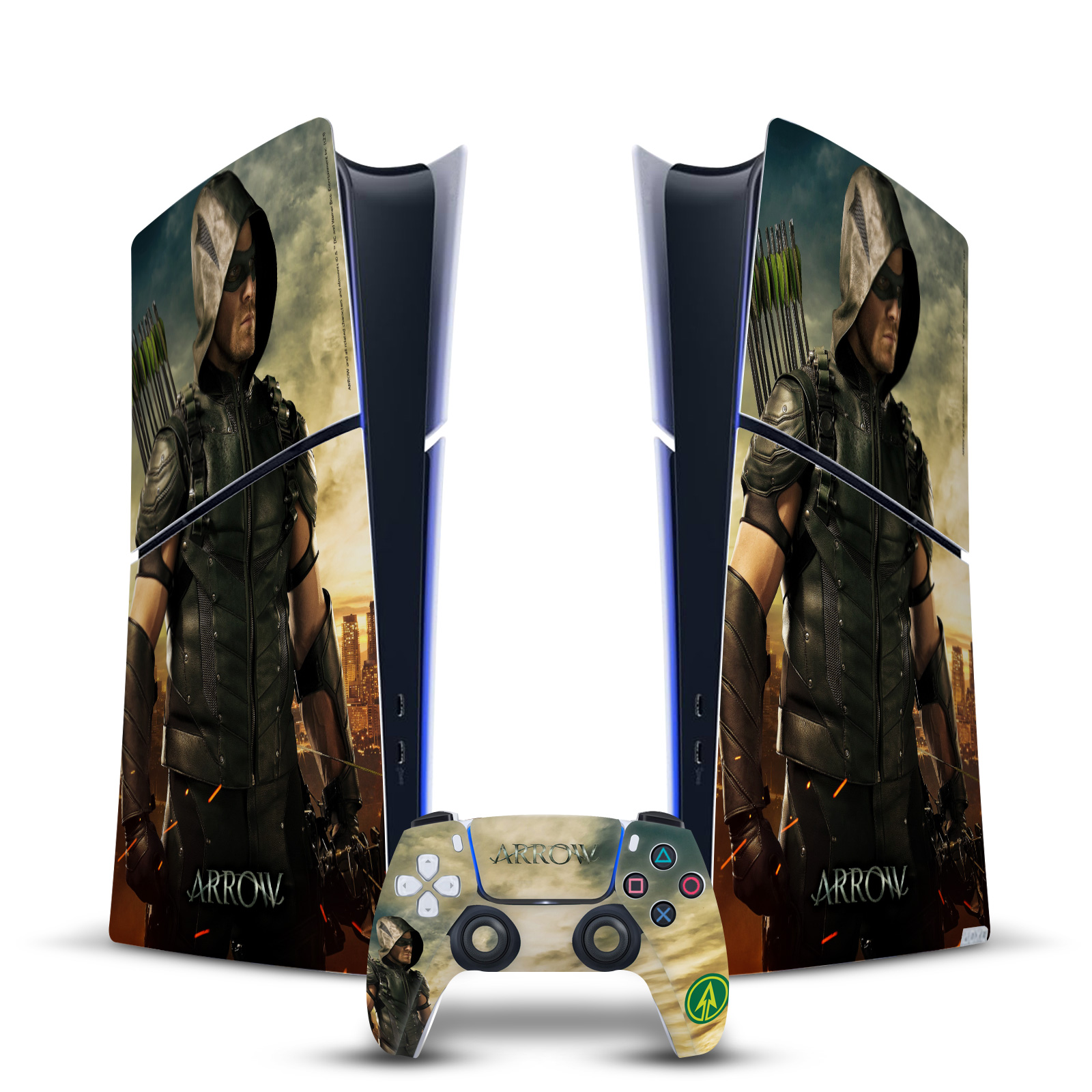 ARROW TV SERIES POSTERS VINYL SKIN FOR PS5 SLIM DIGITAL CONSOLE & CONTROLLER